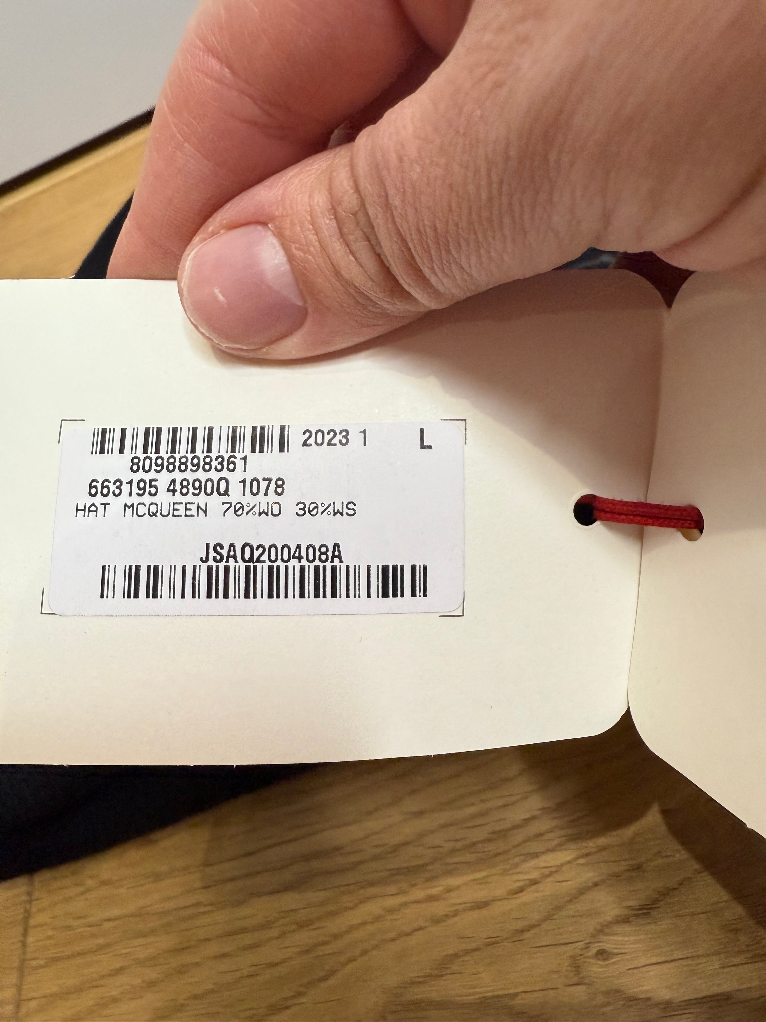 New Alexander McQueen Logo-Embroidered Unisex Black Winter Beanie Hat