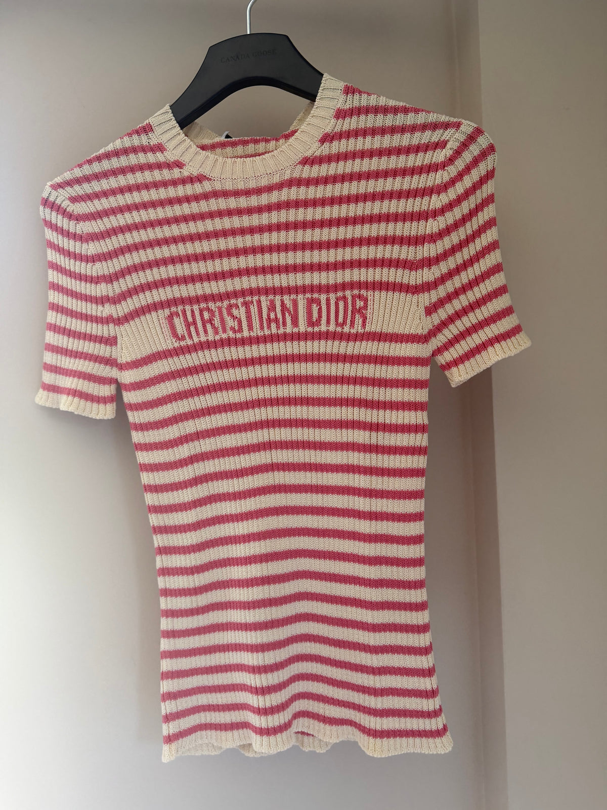 Christian Dior Dioriviera Striped Short-Sleeved Sweater – Size 42 / UK 10–12 - Brand New