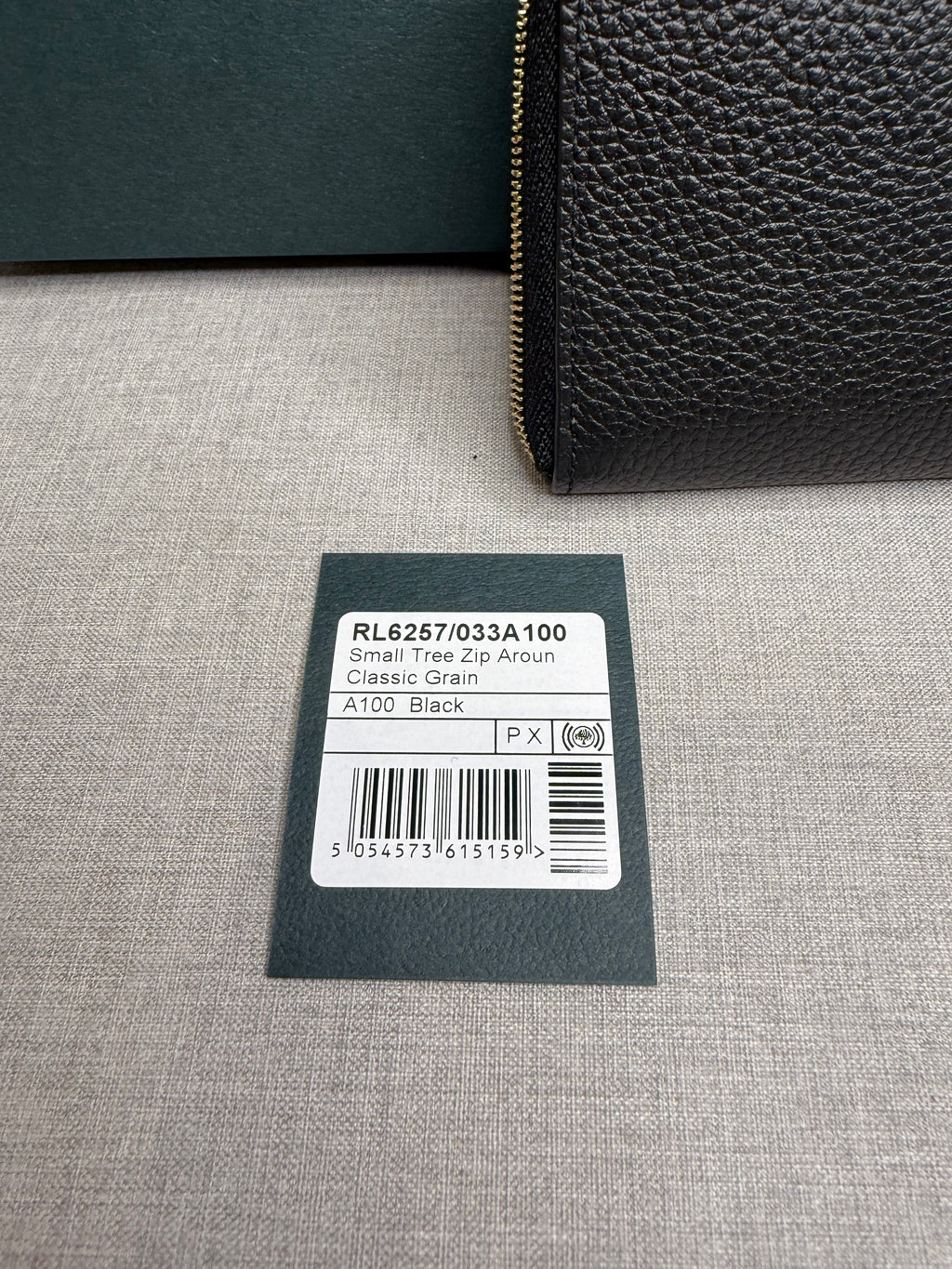 Mulberry Zip Around Tree Plaque Zip Around Wallet In Black Leather - New With Box