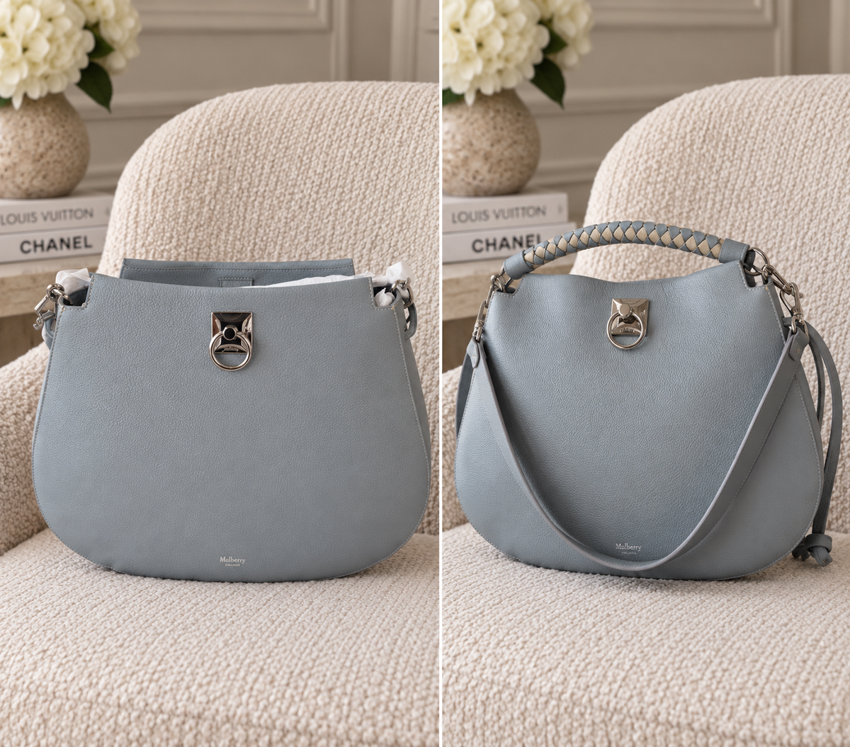 Mulberry Iris Hobo Shoulder Bag – Cloud Blue – Brand New