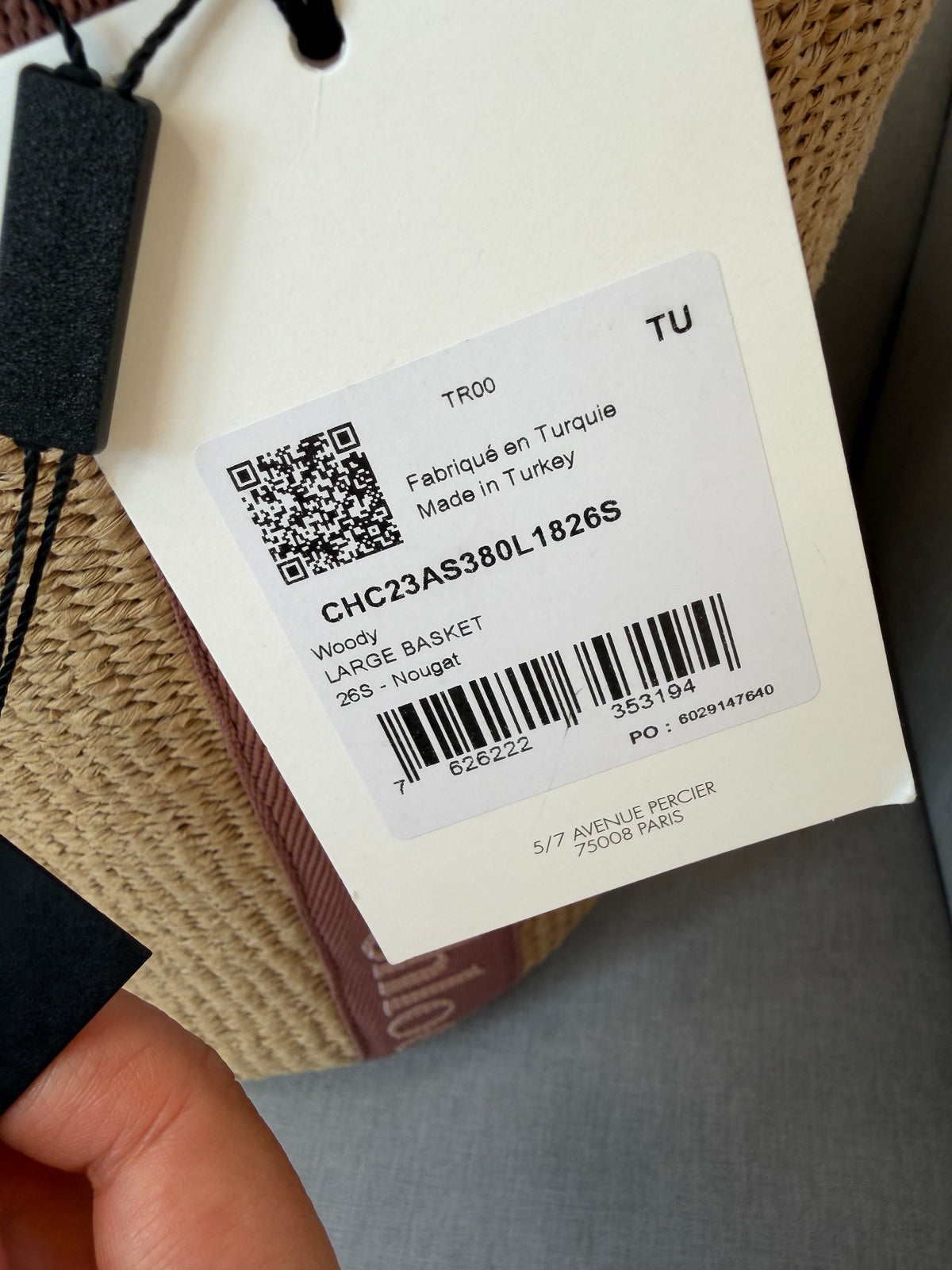 Chloe woody basket bag nougat