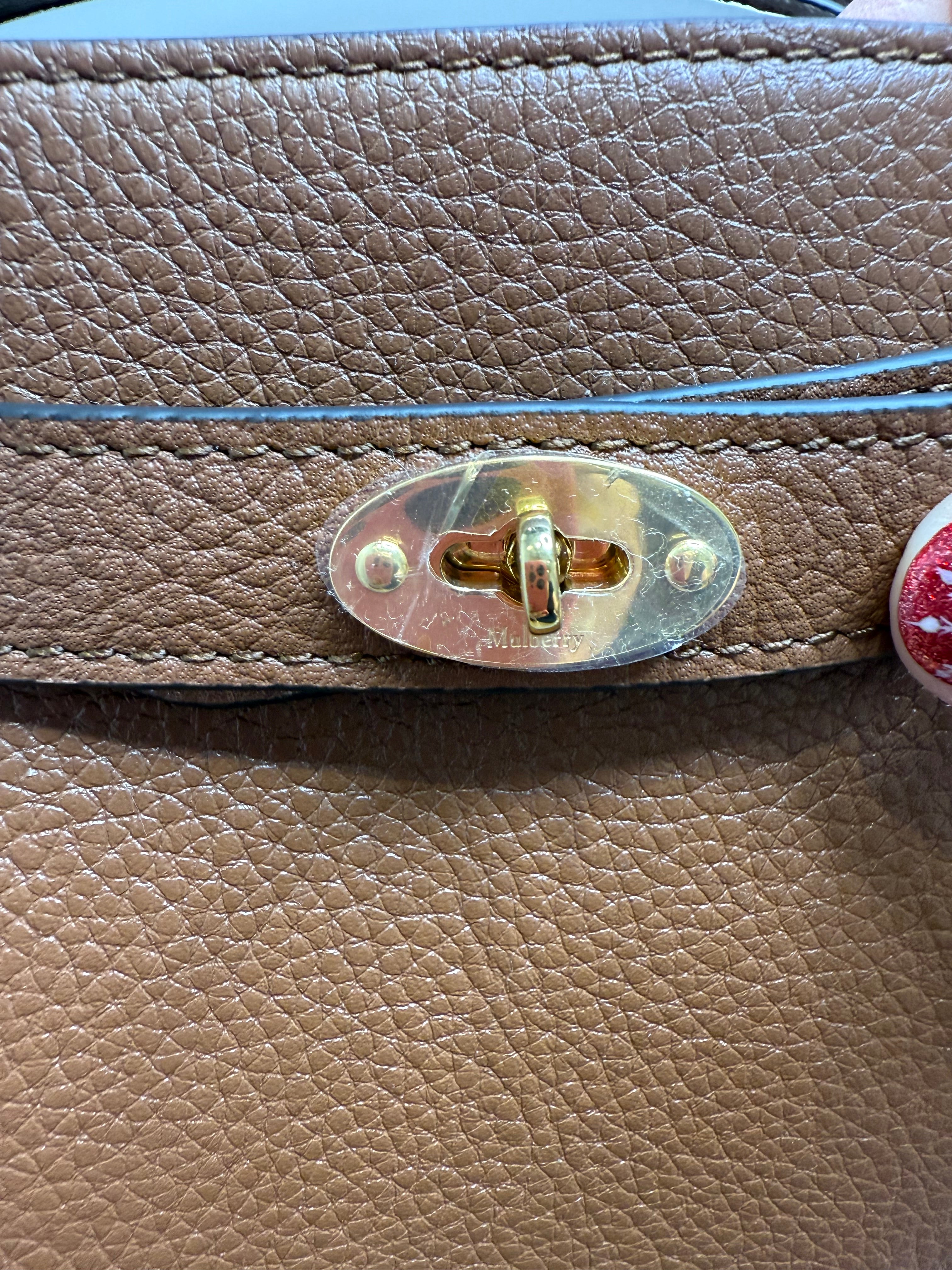 New Mulberry Abbey Natural Grain Leather Bucket Bag In Oak