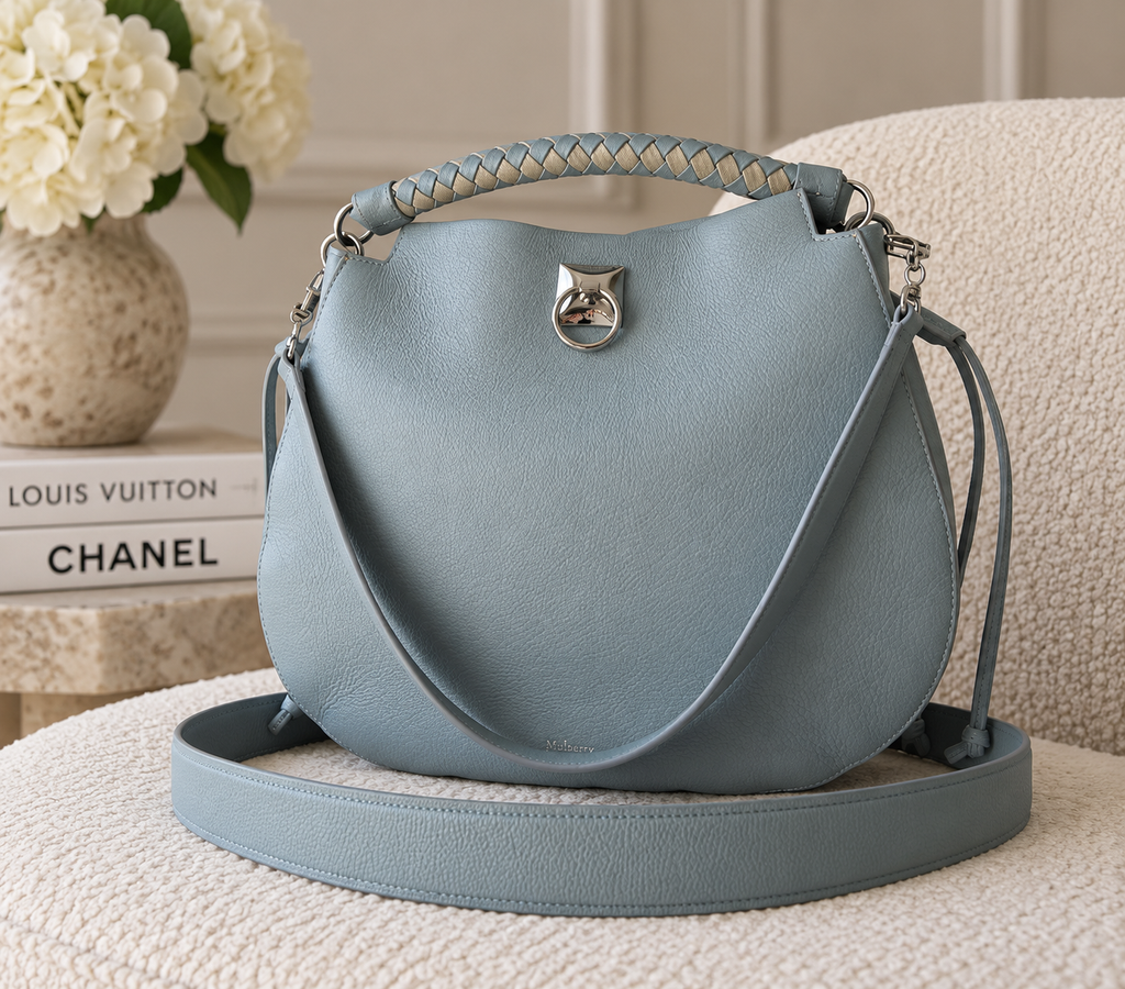 Mulberry Iris Hobo Shoulder Bag – Cloud Blue – Brand New