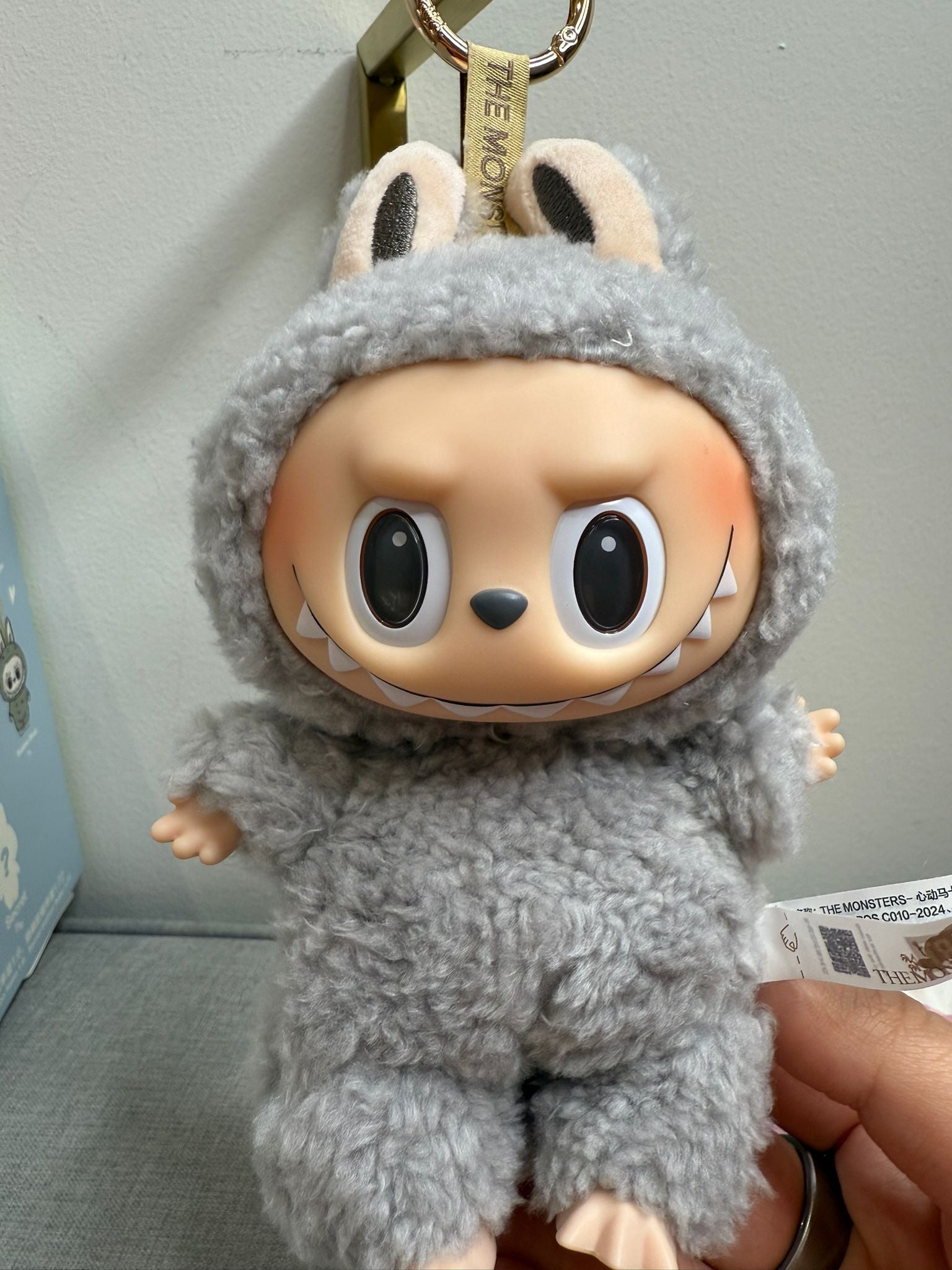 Popmart Labubu The Monsters Excited Macaroon Vinyl Plush Hanging Card With Designer Inspired Outfit