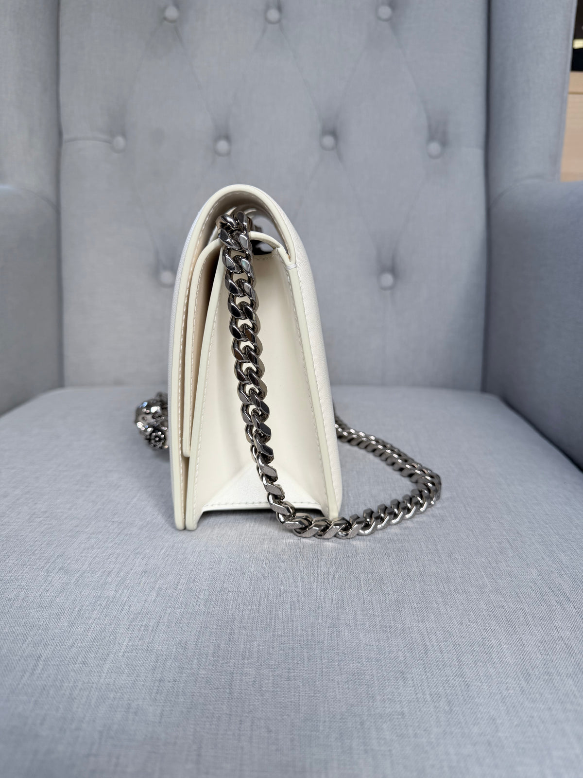 Alexander McQueen The Slash Medium Bag – Ivory Leather – Brand New with Tags