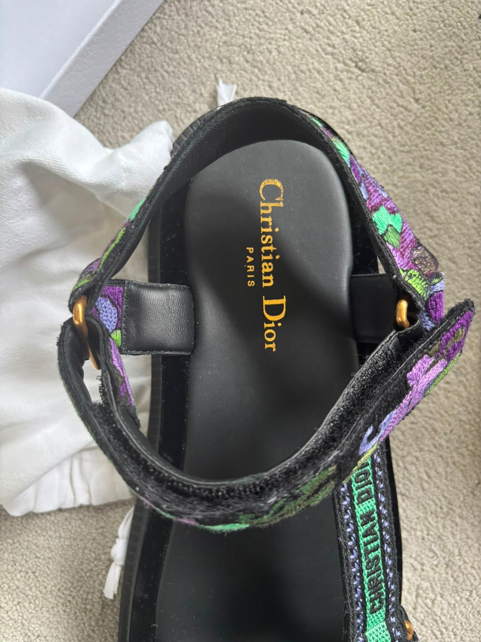 Christian Dior floral sandals