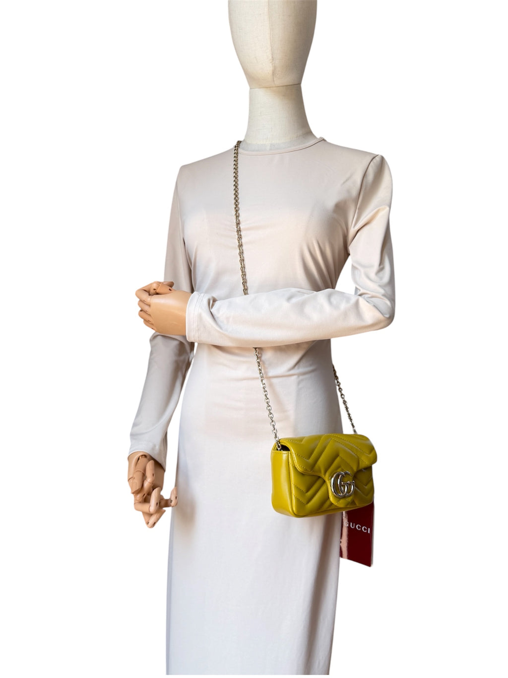 Brand new Gucci super mini Marmont bag in yellow