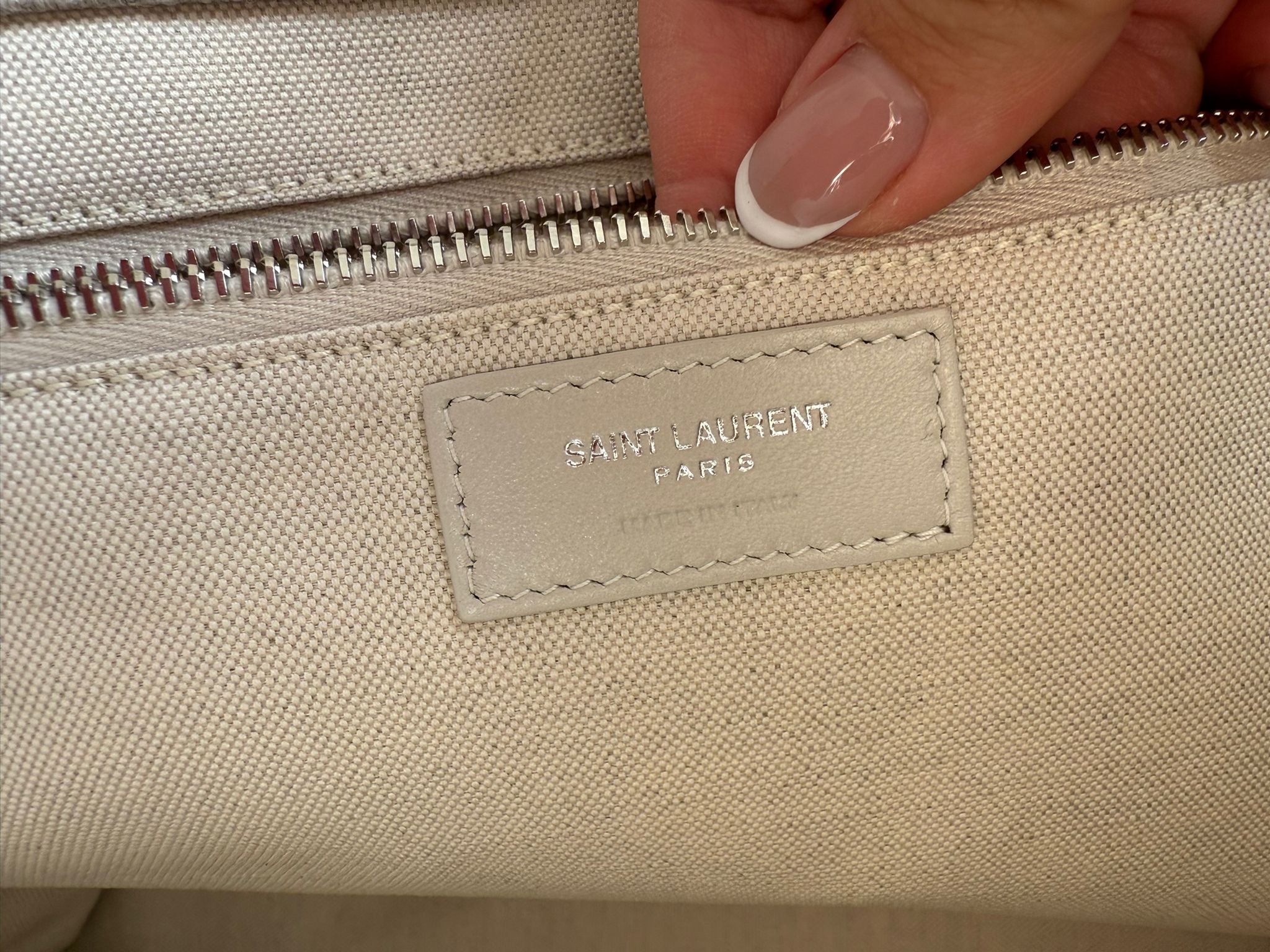 New Saint Laurent Rive Gauche Canvas Tote Bag