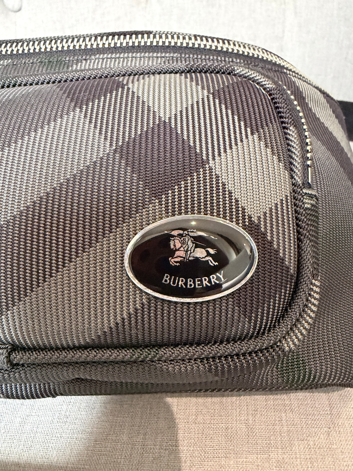 Burberry Men’s Check Belt Bag - Brand New