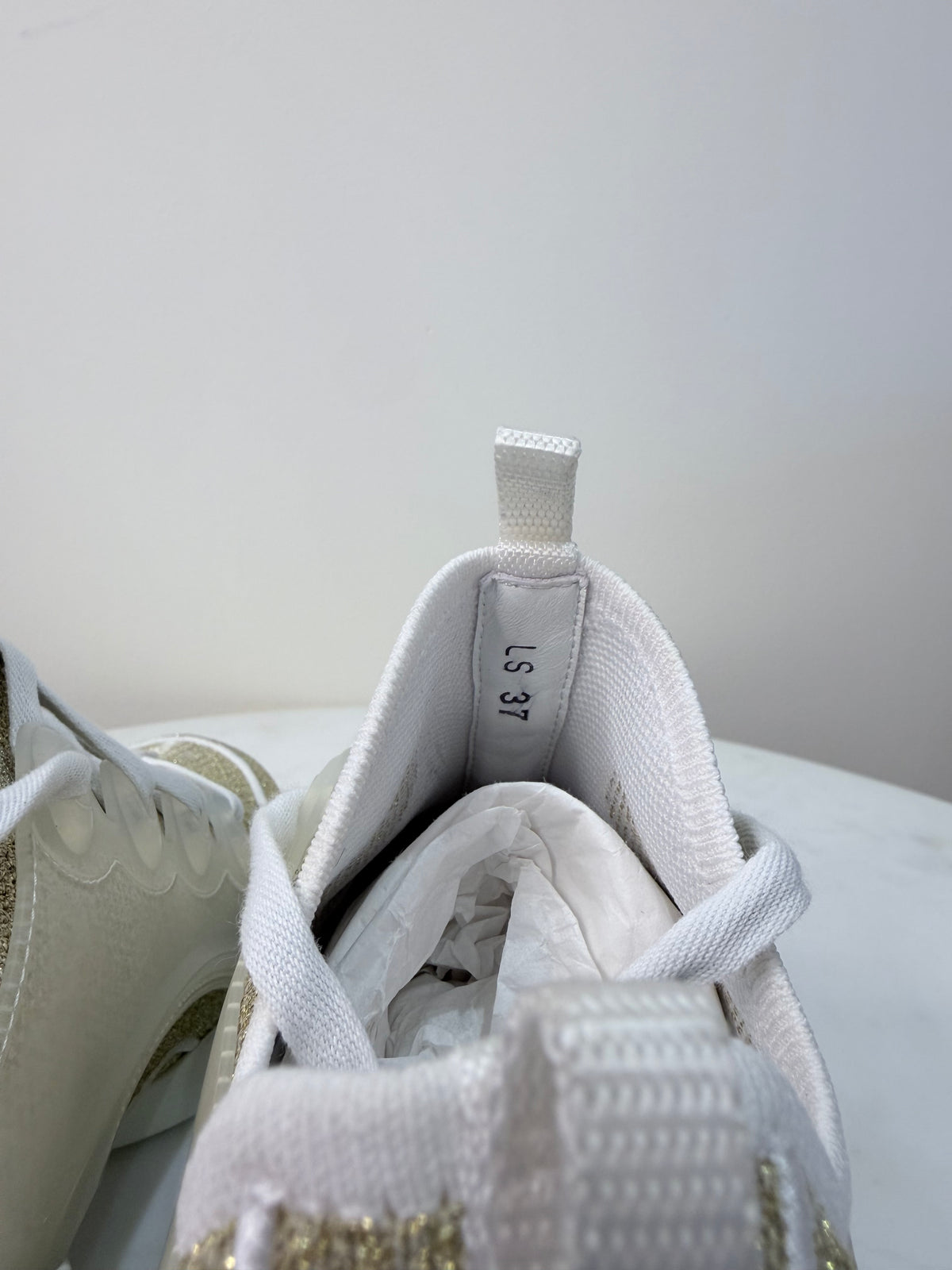 Dior D-Connect Trainers – Gold & White – EU 37 – Brand New in Box