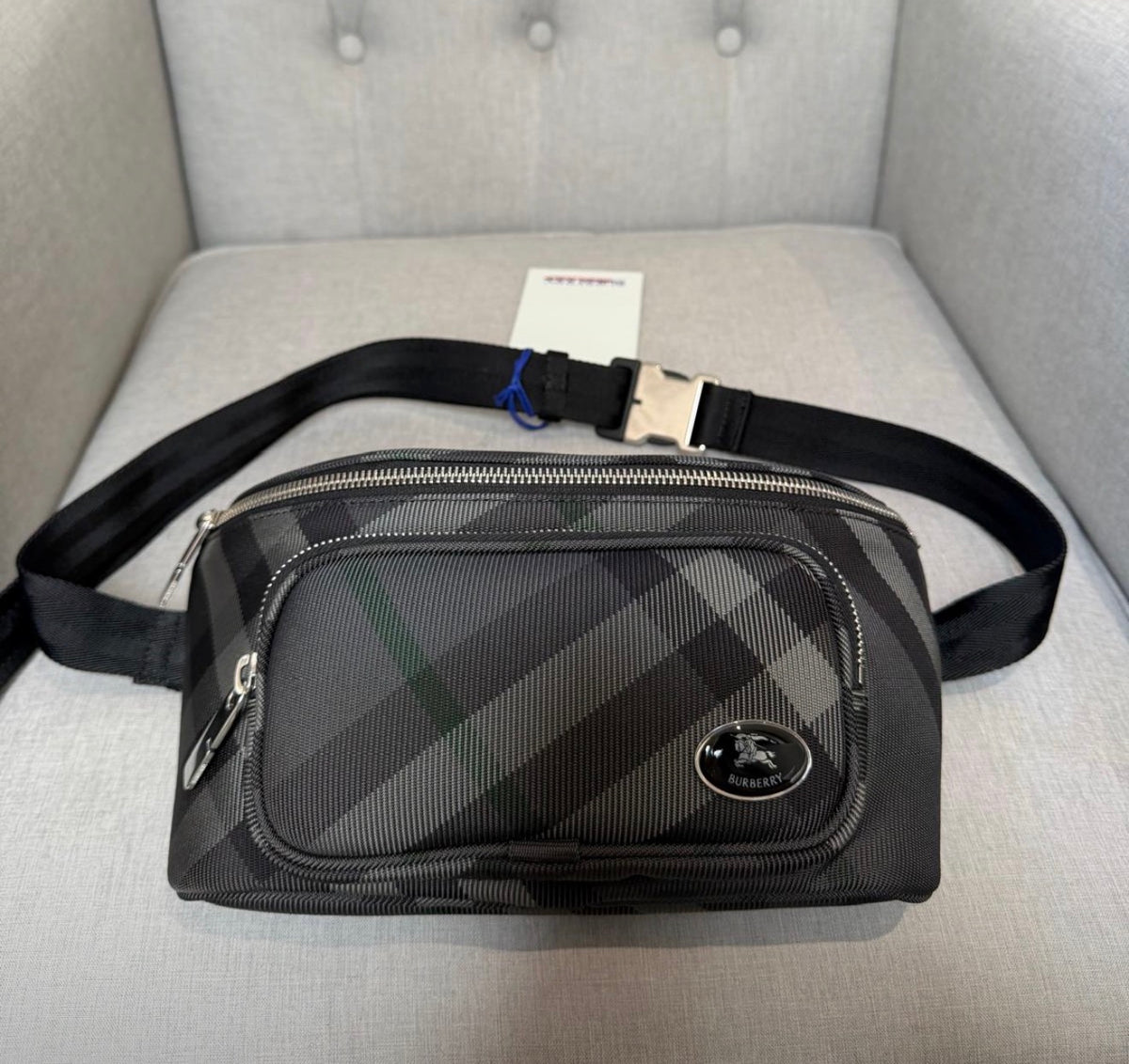 Burberry Men’s Check Belt Bag - Brand New