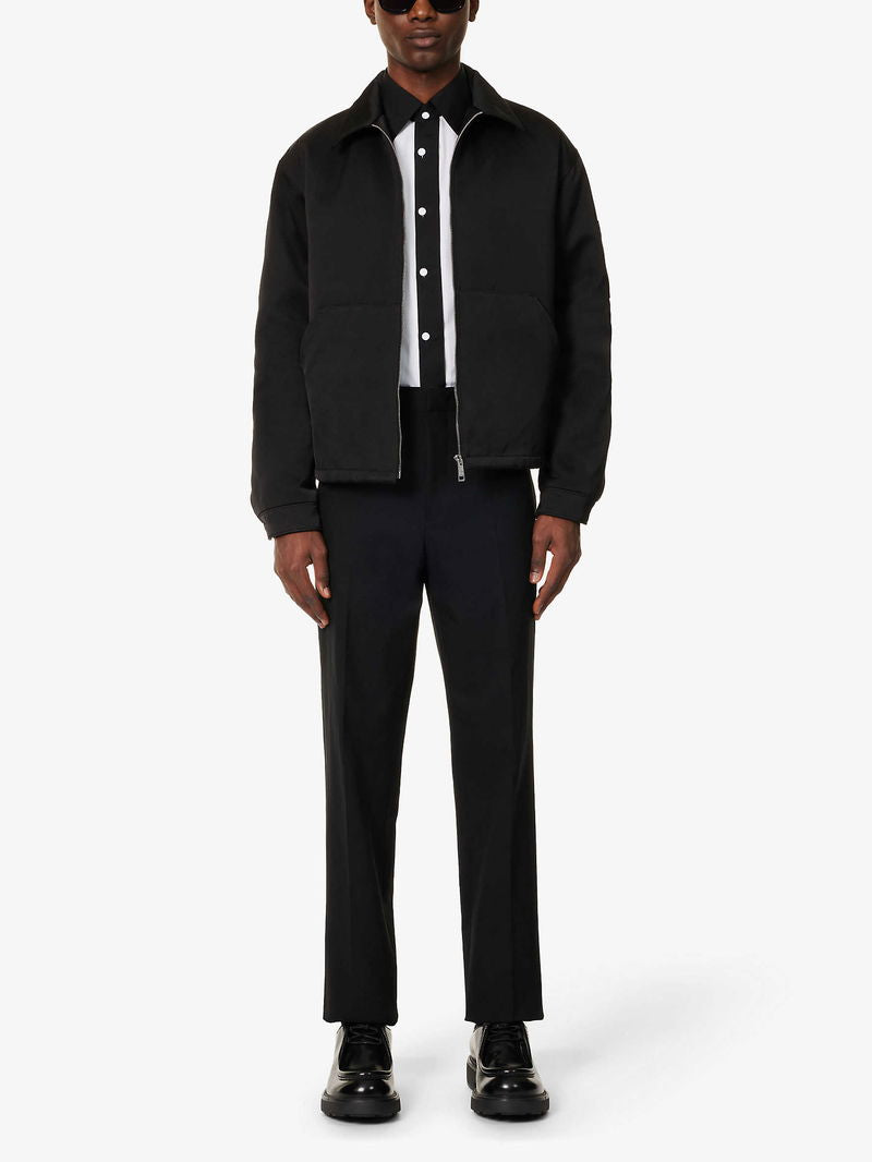 Prada Men’s Silk & Cotton-Blend Jacket – Black – Large – Brand New with Tags