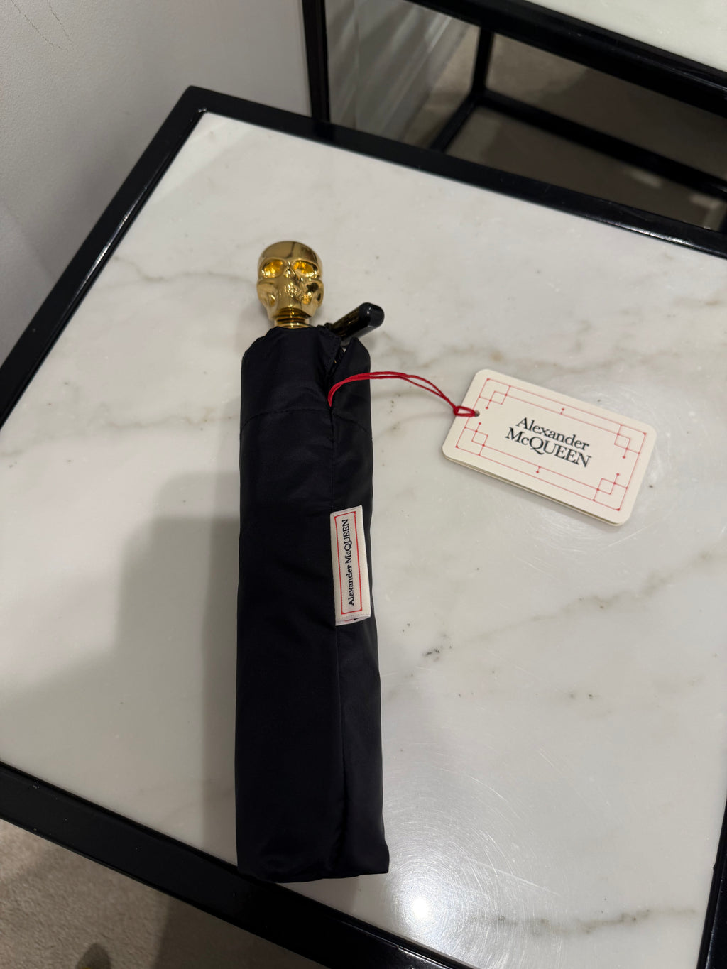 Alexander Mcqueen Automatic Skull Handle Umbrella - Brand New in Box