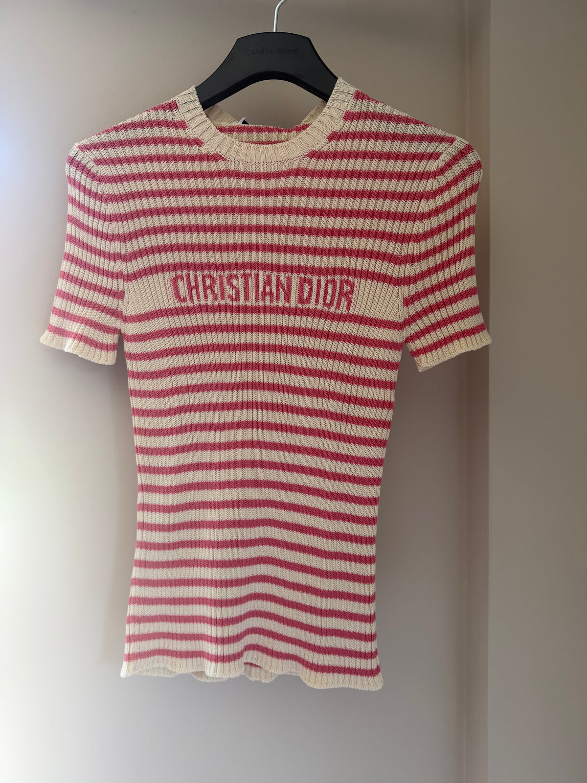 Christian Dior Dioriviera Striped Short-Sleeved Sweater – Size 42 / UK 10–12 - Brand New