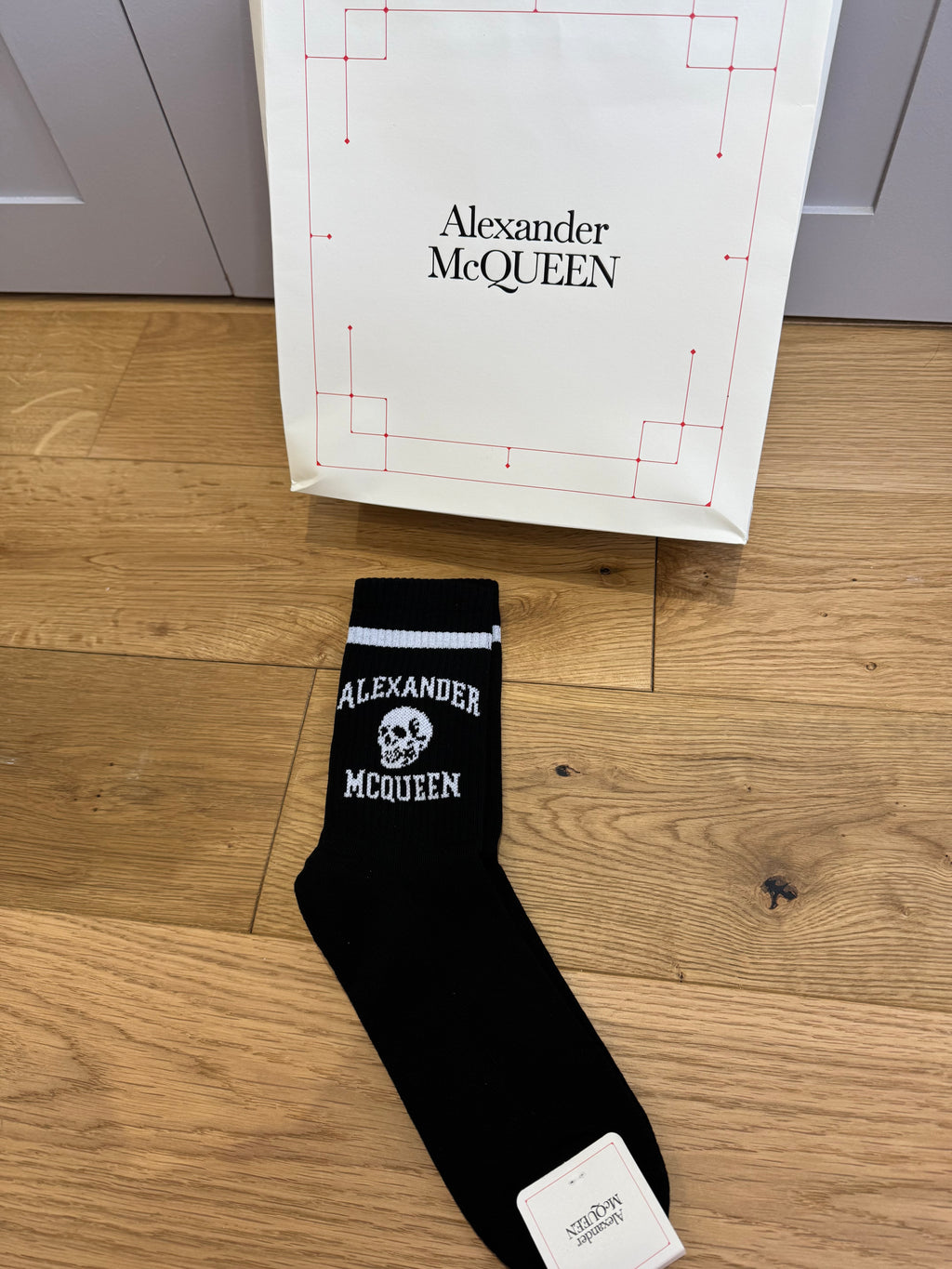 Alexander McQueen Skull Motif Socks Black Size Medium
