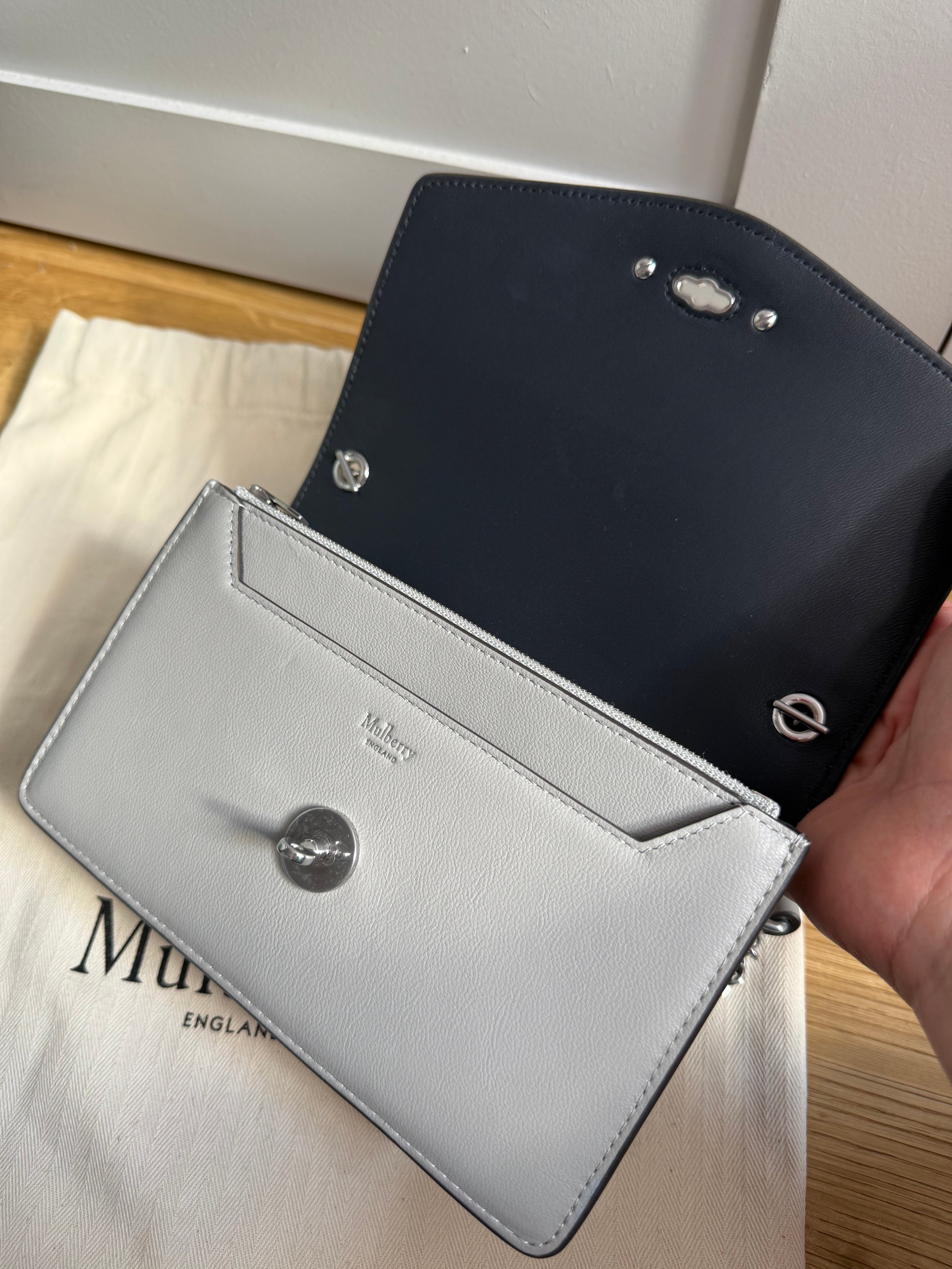 New Mulberry Small Darley Bag in Pale Grey