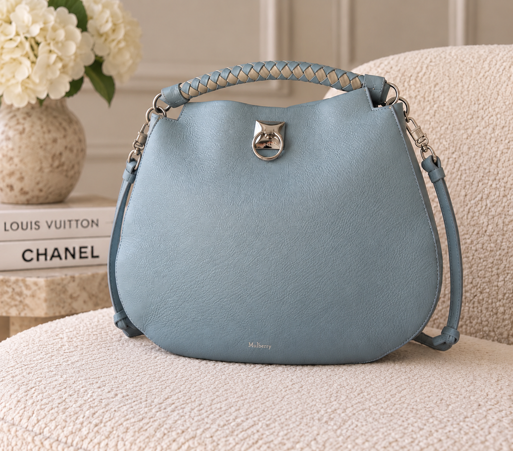 Mulberry Iris Hobo Shoulder Bag – Cloud Blue – Brand New