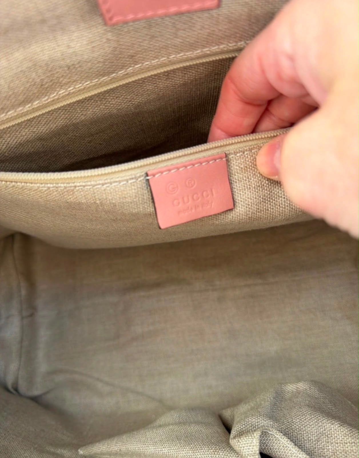 Gucci micro gg Guccissima pink tote bag and matching wallet