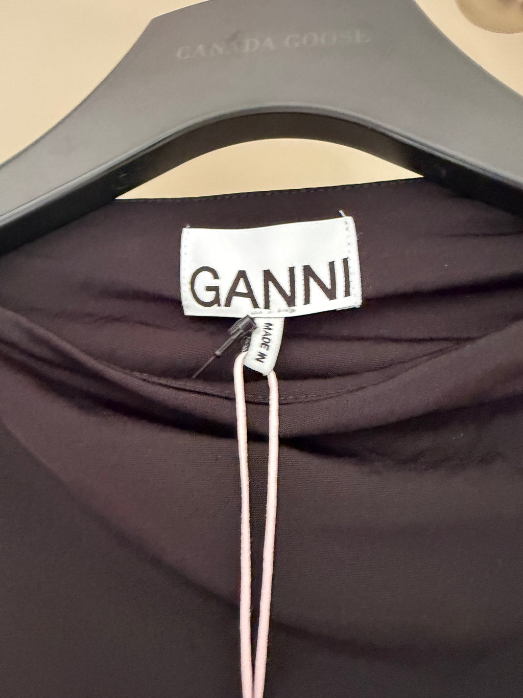 Ganni Black Ruched Top - Brand new
