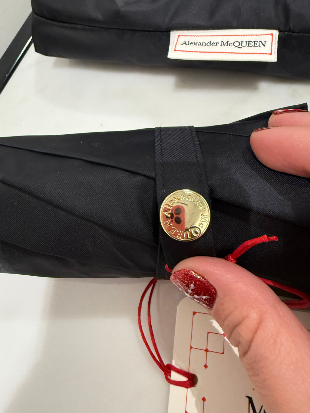 Alexander Mcqueen Automatic Skull Handle Umbrella - Brand New in Box