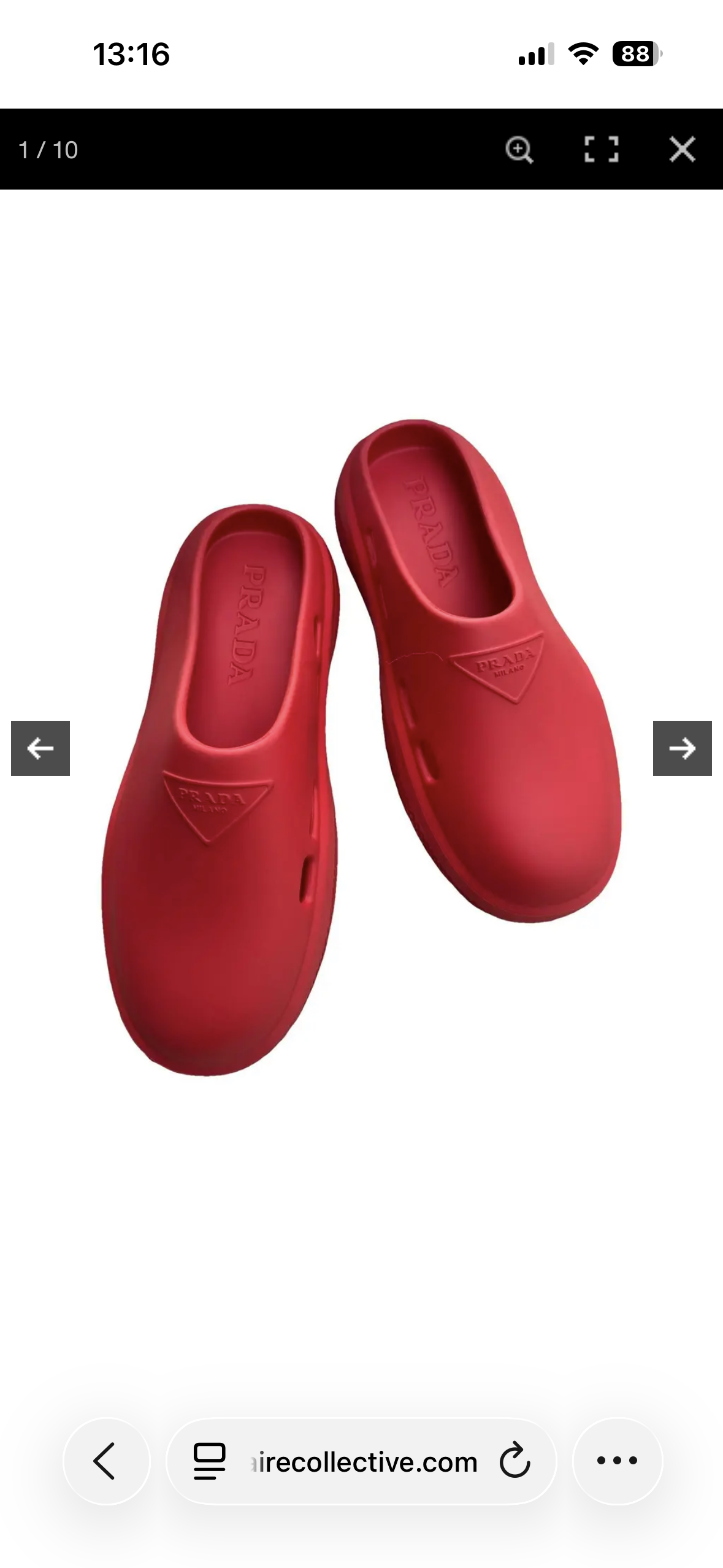 Prada Red Mules