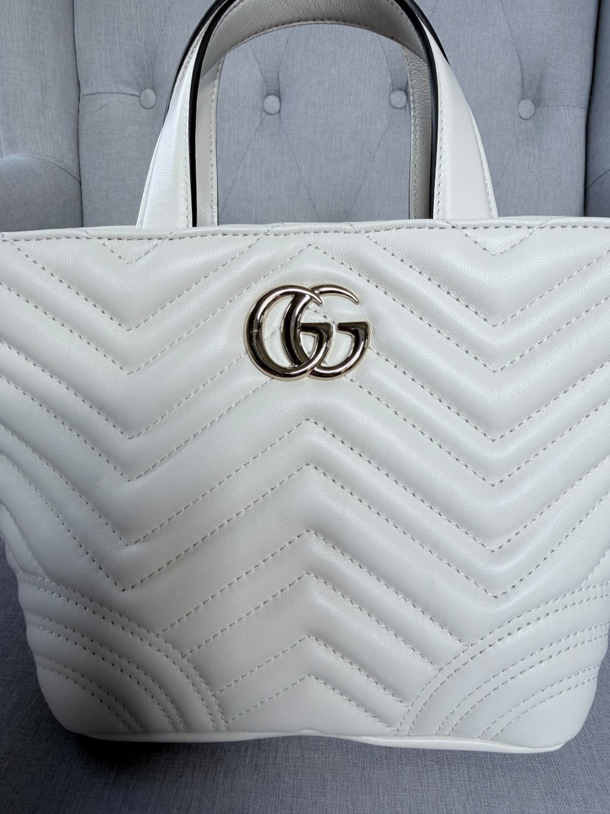Gucci GG Marmont Small Tote Bag – Ivory – Brand New