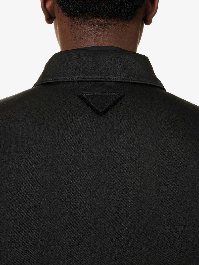 Prada Men’s Silk & Cotton-Blend Jacket – Black – Large – Brand New with Tags