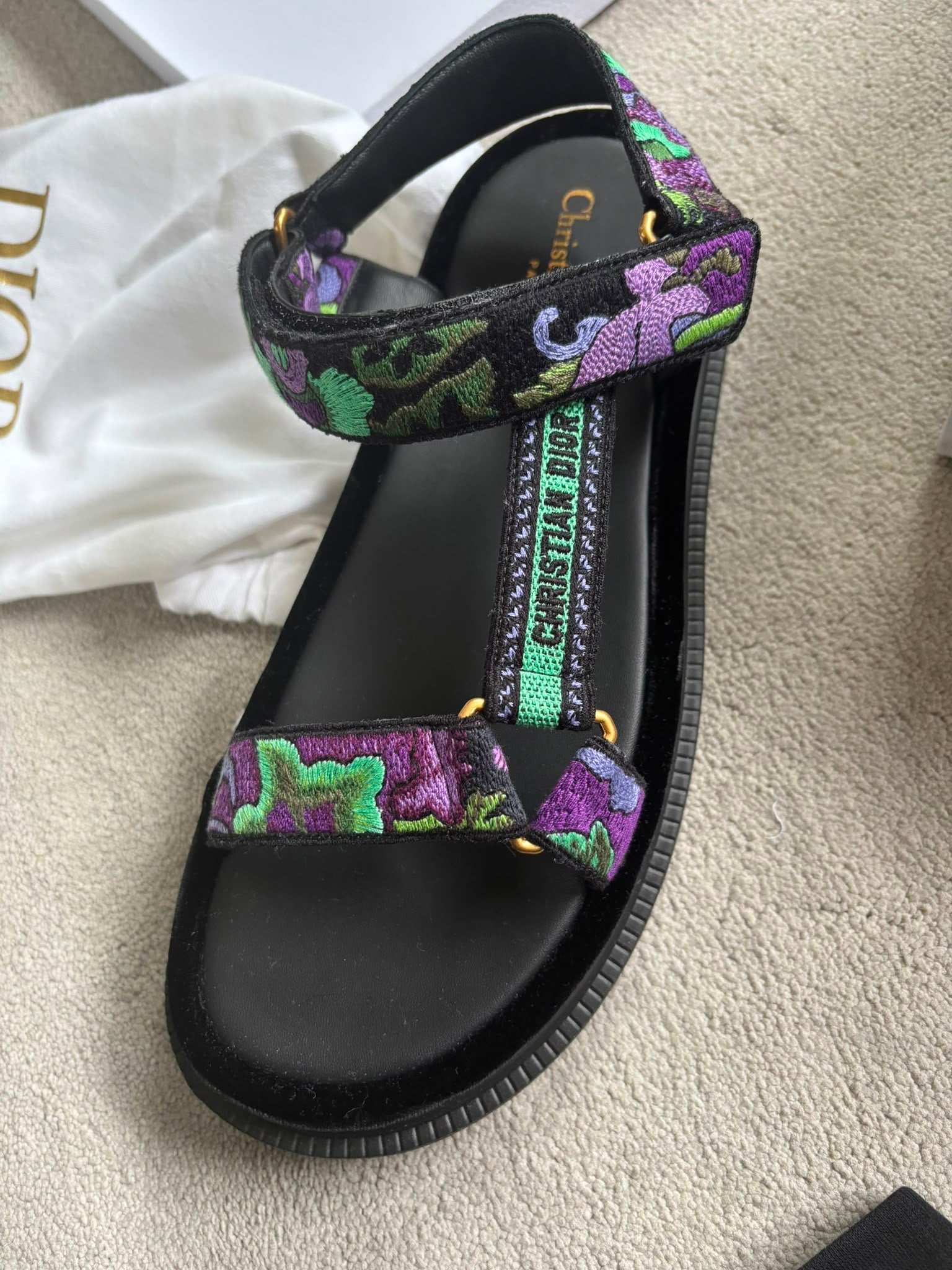 Christian Dior floral sandals
