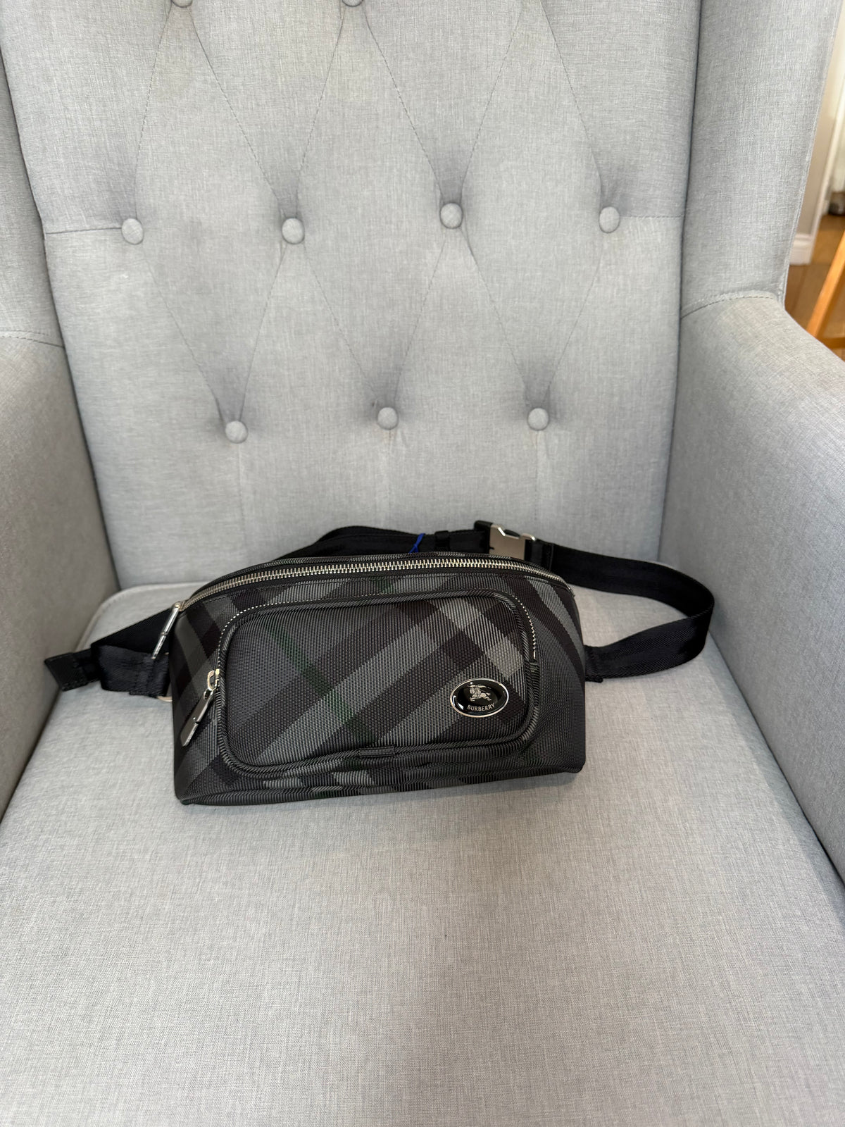 Burberry Men’s Check Belt Bag - Brand New