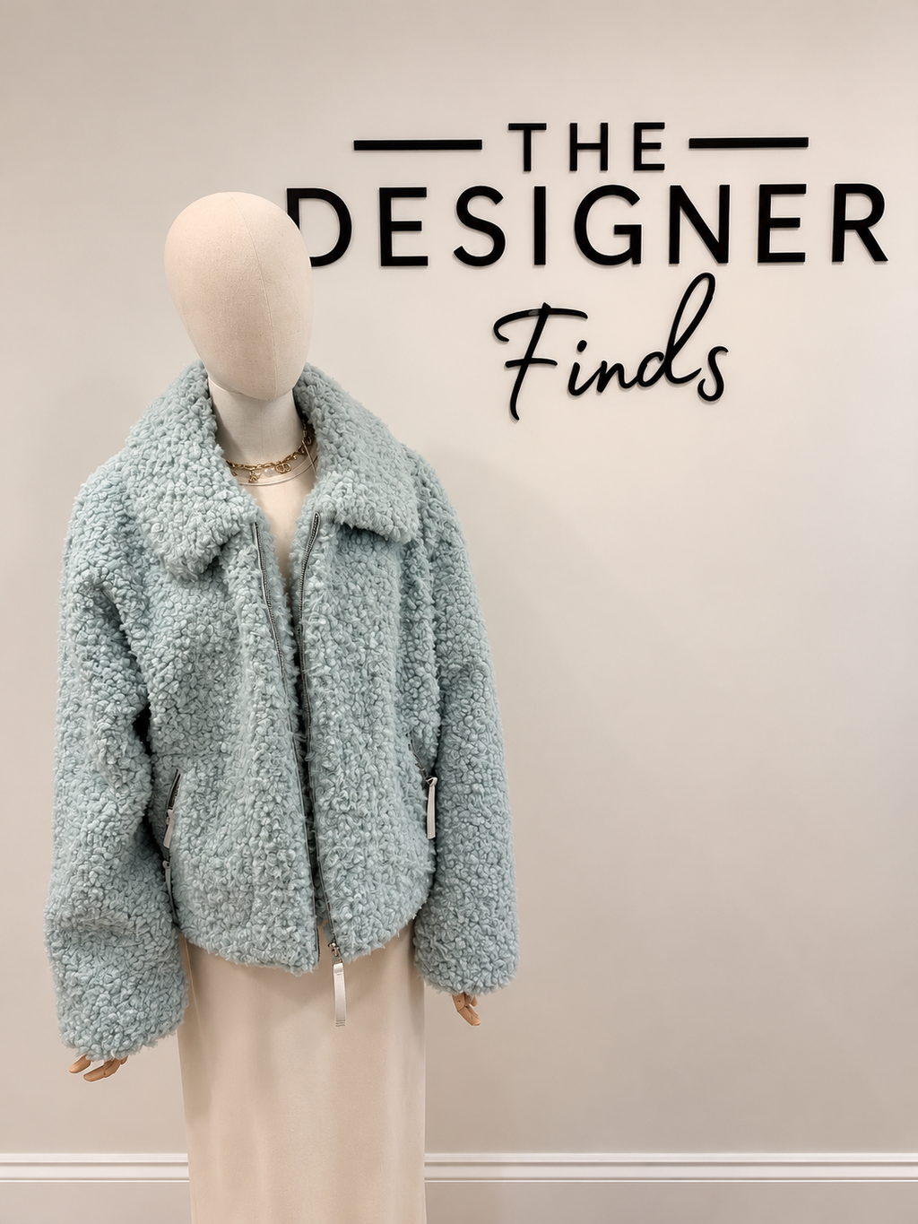 UGG Maeve Sherpa Jacket – Icy Blue – Brand New