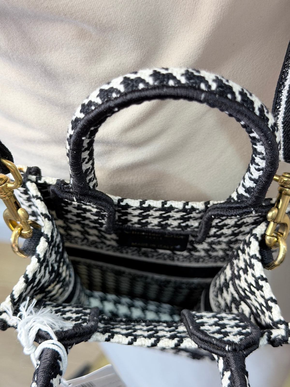 Christian Dior Mini Tote Bag – Black & White – Brand New with Tags