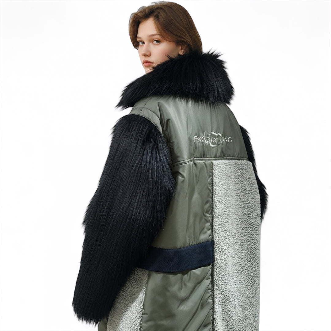 UGG x Feng Chen Wang Limited Edition Long Coat – Khaki & Black – XL – Brand New with Tags