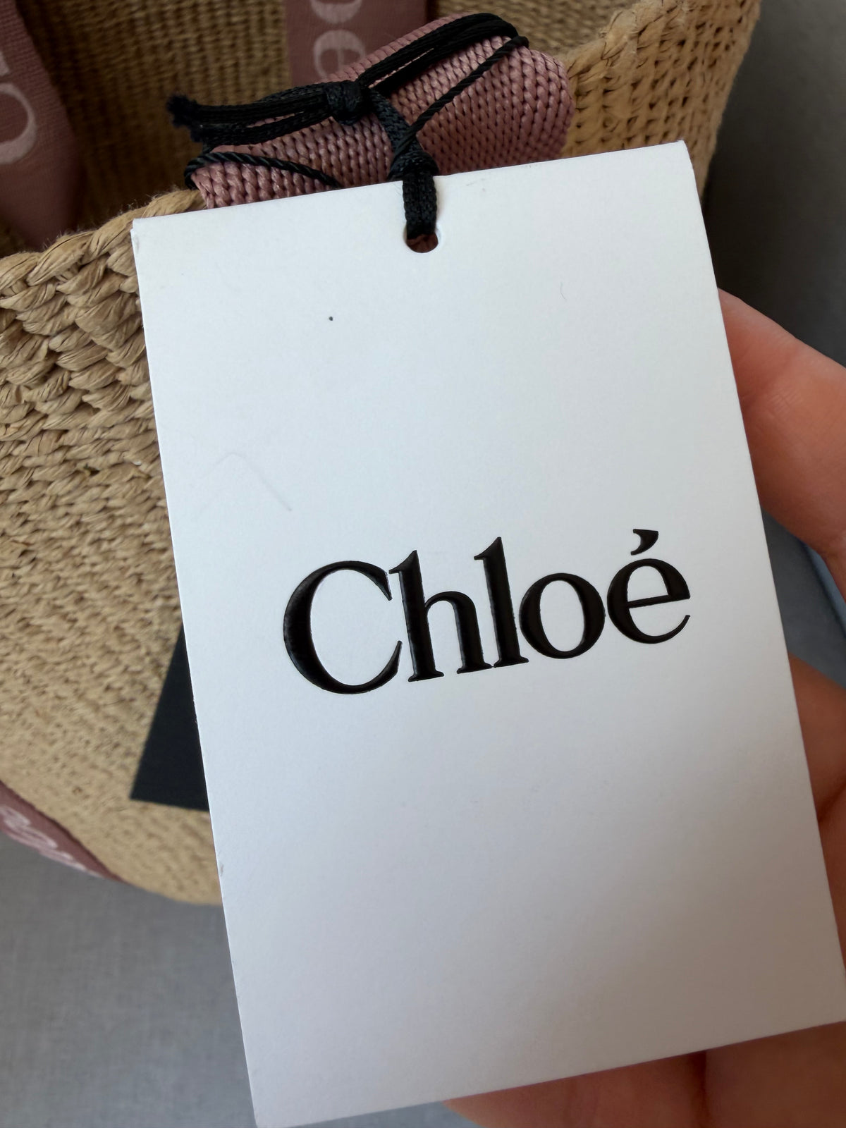 Chloe woody basket bag nougat