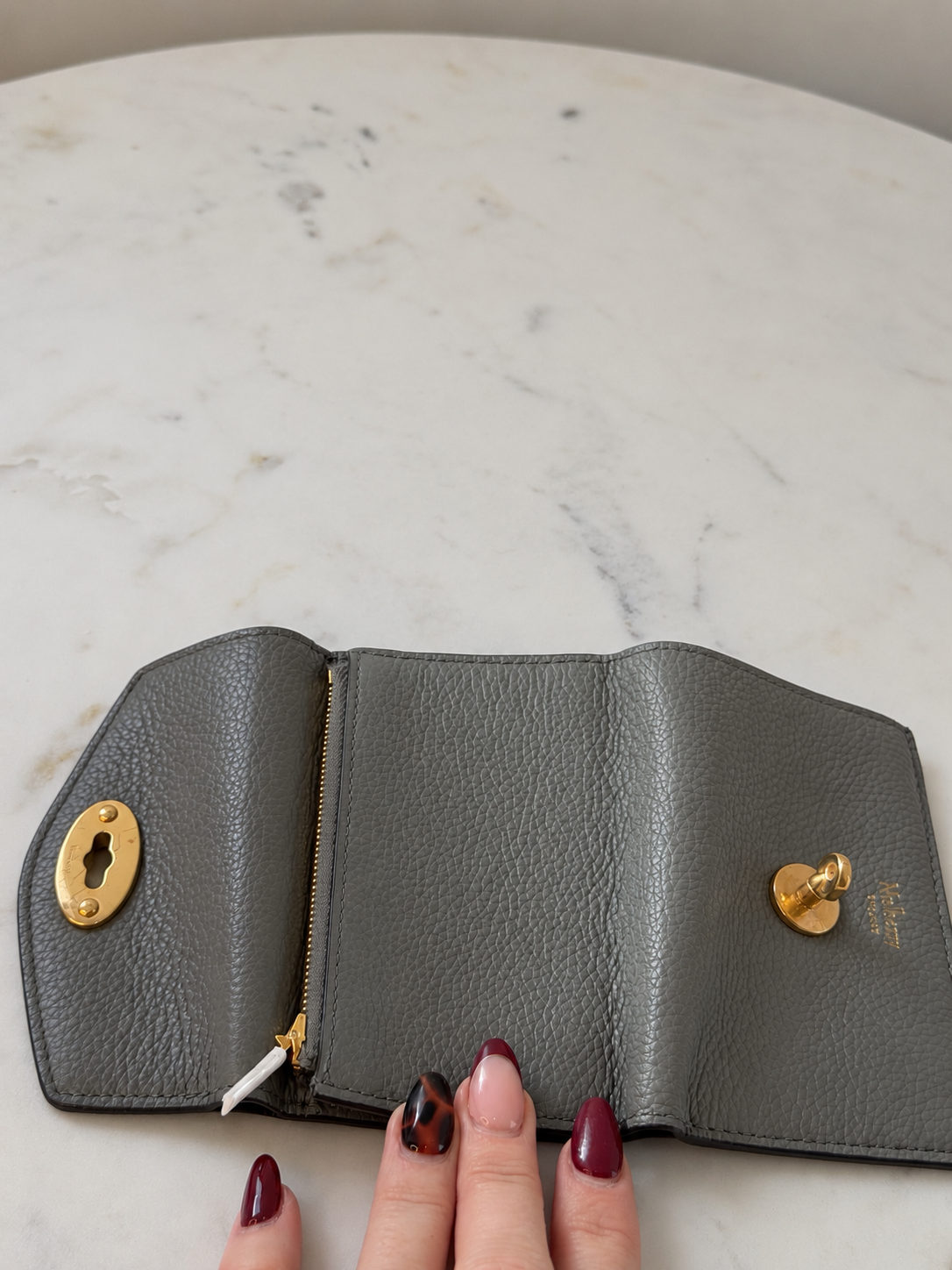 Mulberry Darley Folded Multi-Card Wallet – Grey – Brand New with Cosmetic Defect