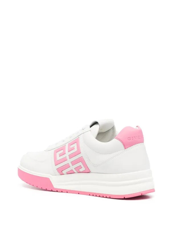 New Givenchy 4G Low-Top Sneakers In Pink And White
