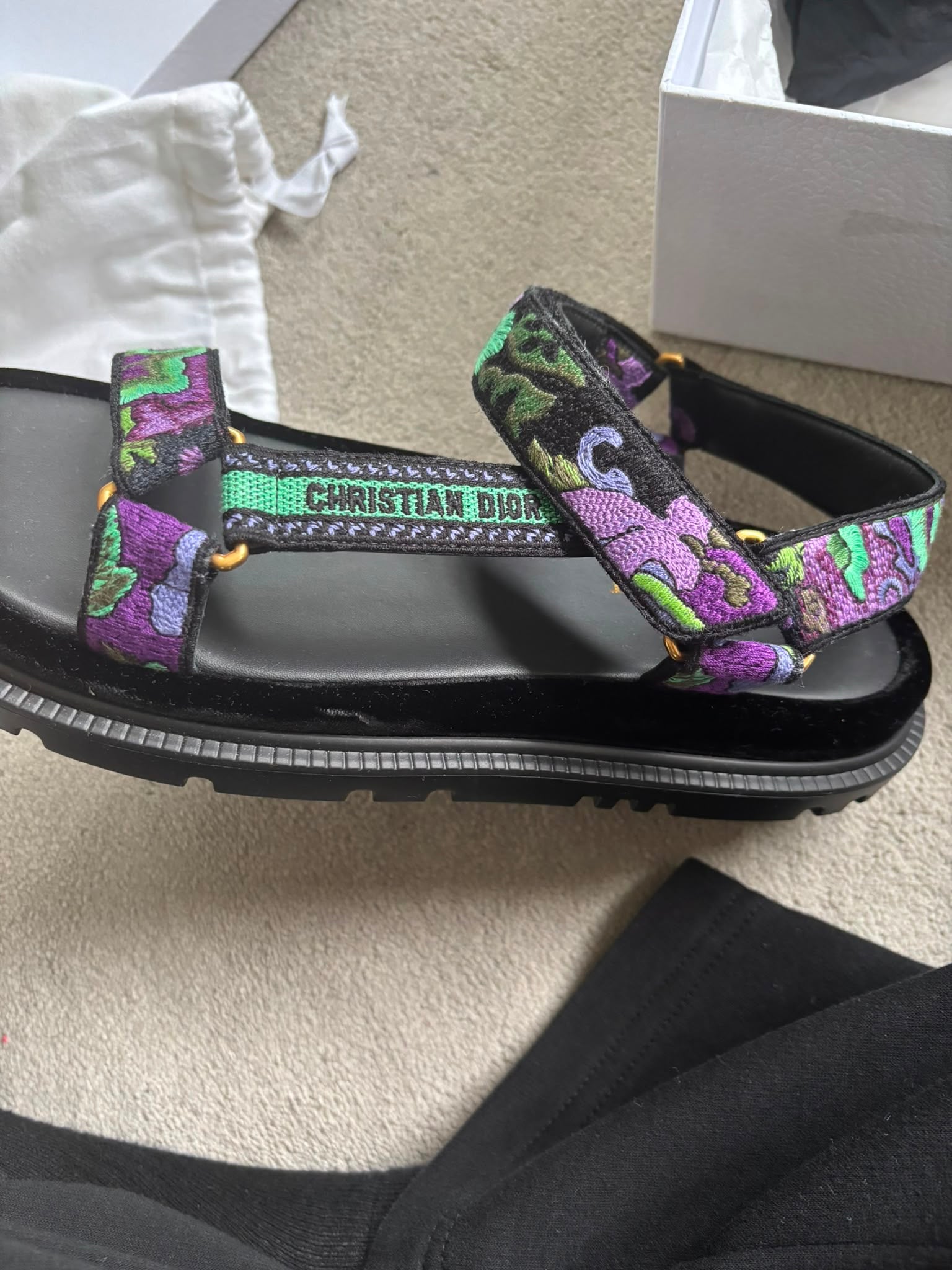 Christian Dior floral sandals