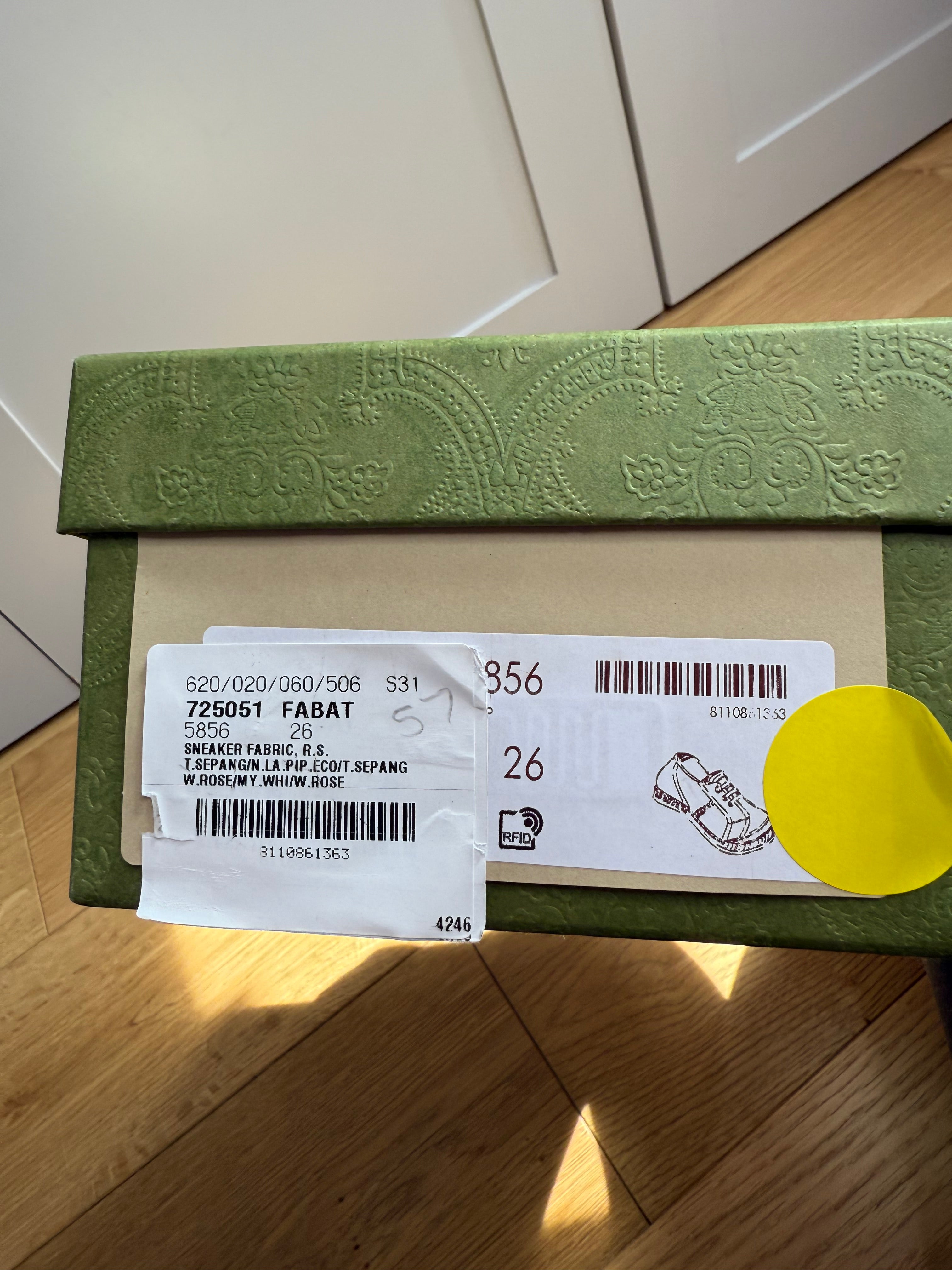 New Gucci GG Embroidered Kids Canvas Trainers In Pink