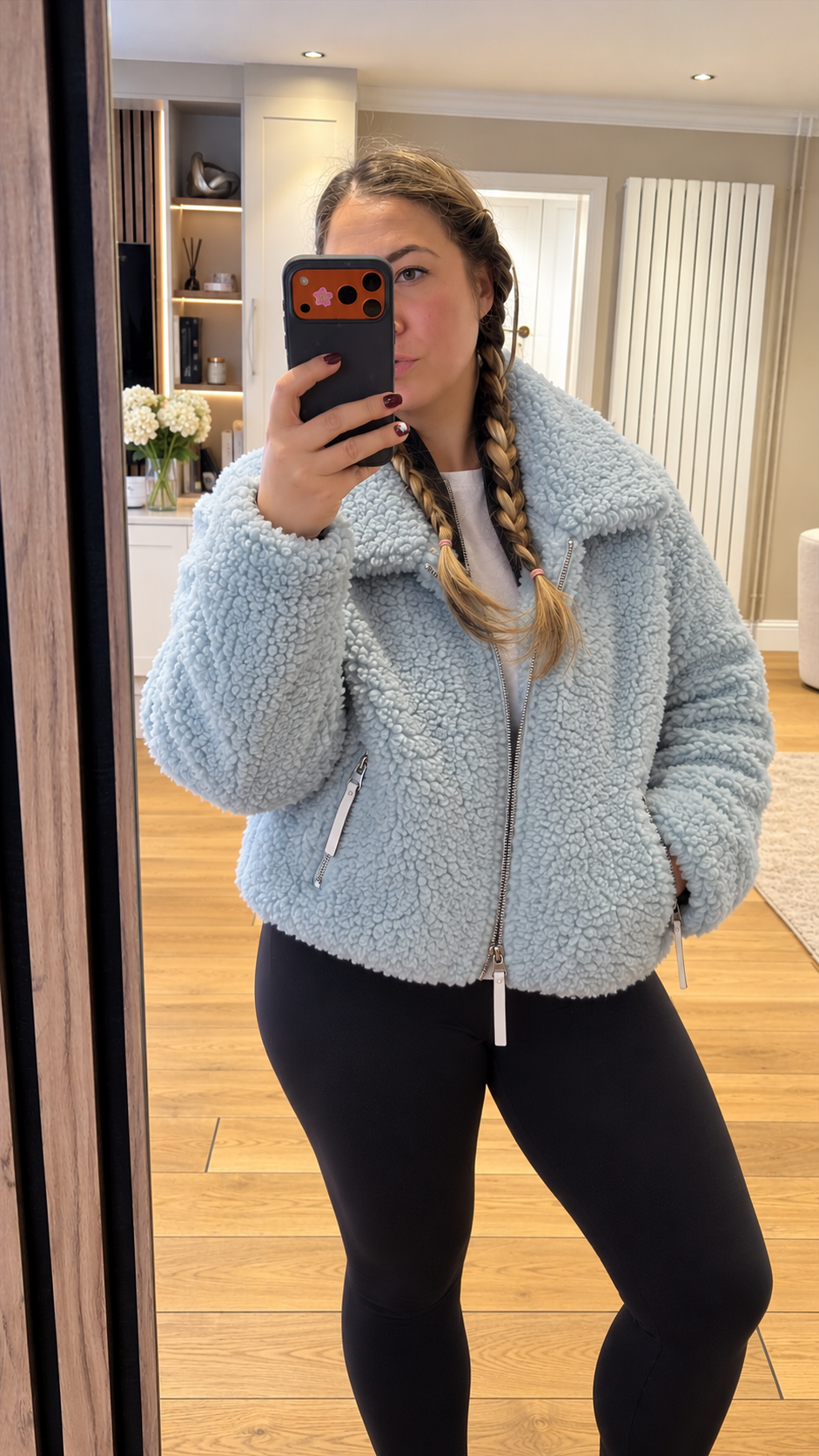 UGG Maeve Sherpa Jacket – Icy Blue – Brand New