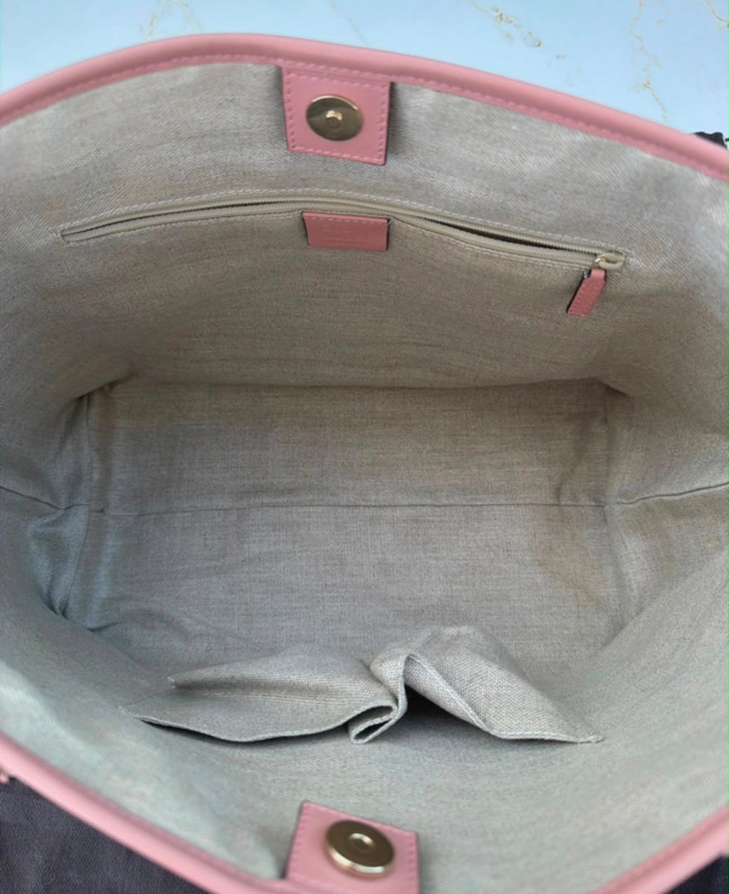 Gucci micro gg Guccissima pink tote bag and matching wallet