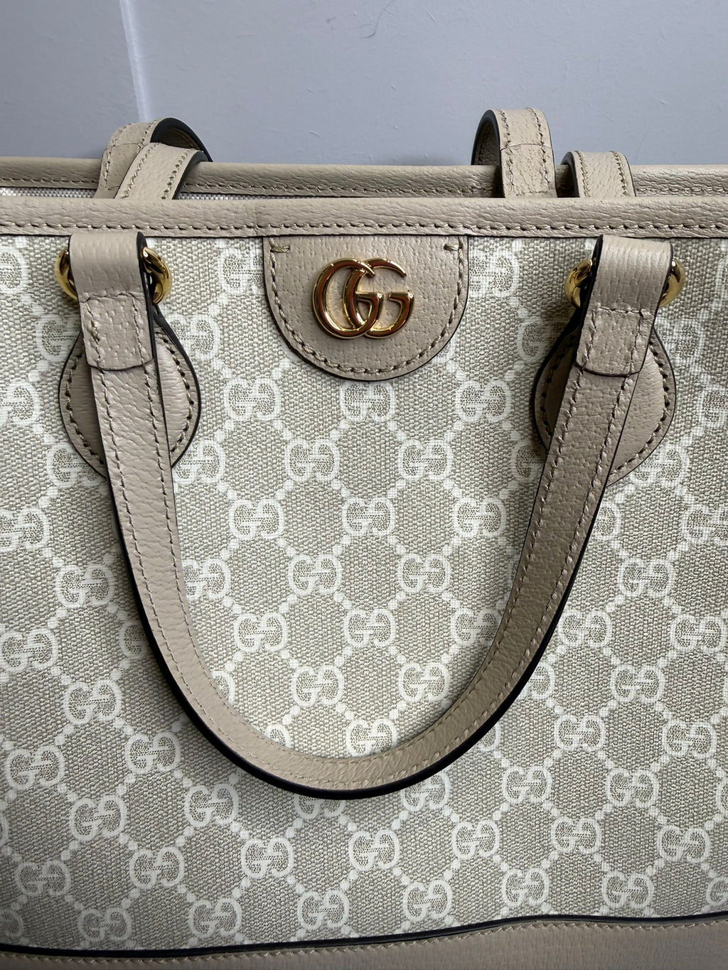 Gucci Ophidia Small Tote Bag – Beige and  Cream – Brand New