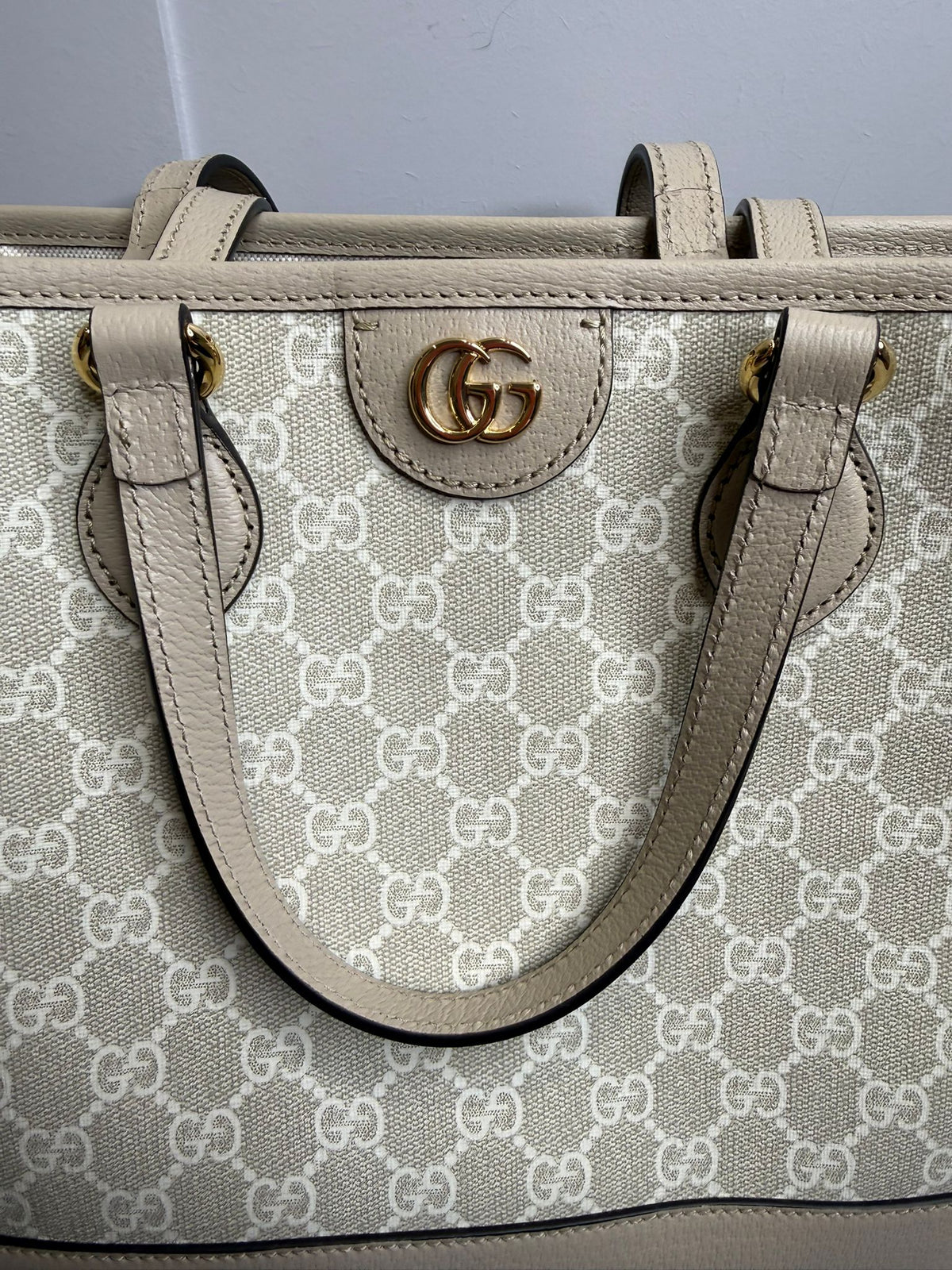 Gucci Ophidia Small Tote Bag – Beige and  Cream – Brand New