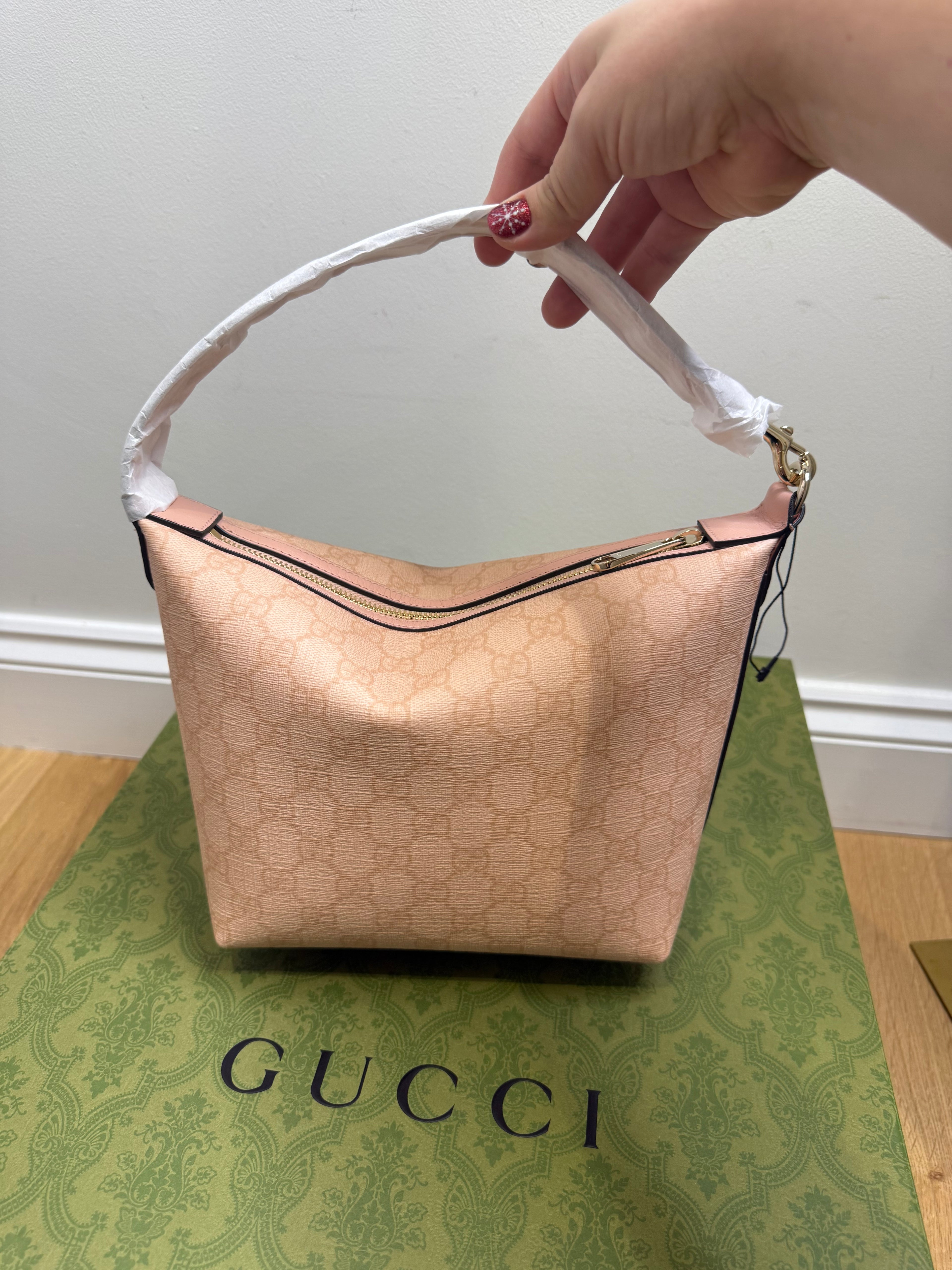 New Gucci Ophidia Super Mini Shoulder Bag Dusty Pink 2024 Designer Bag