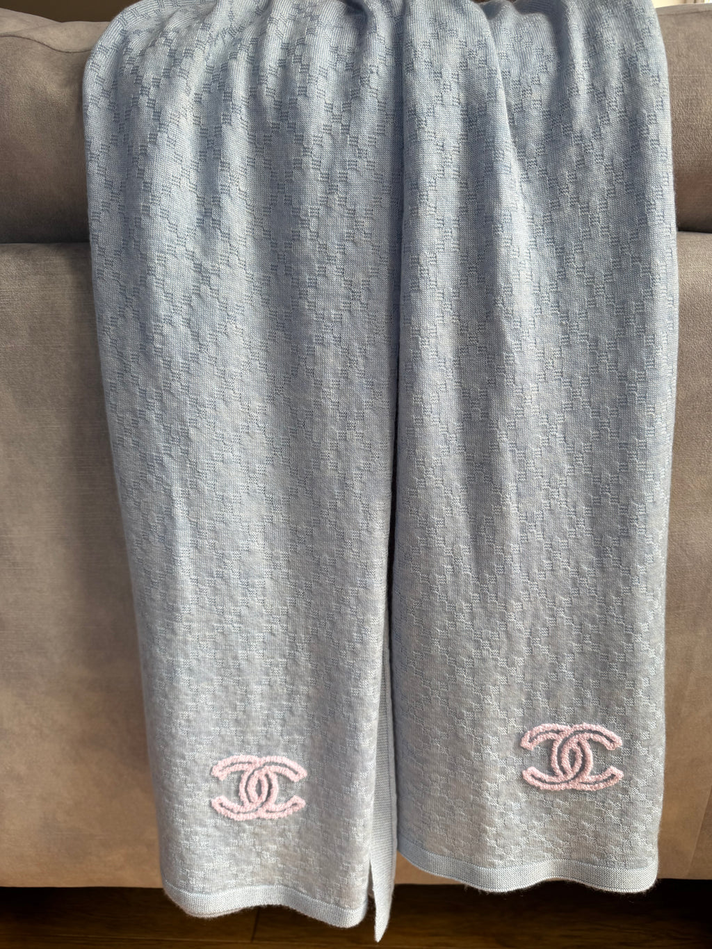 Chanel light blue scarf