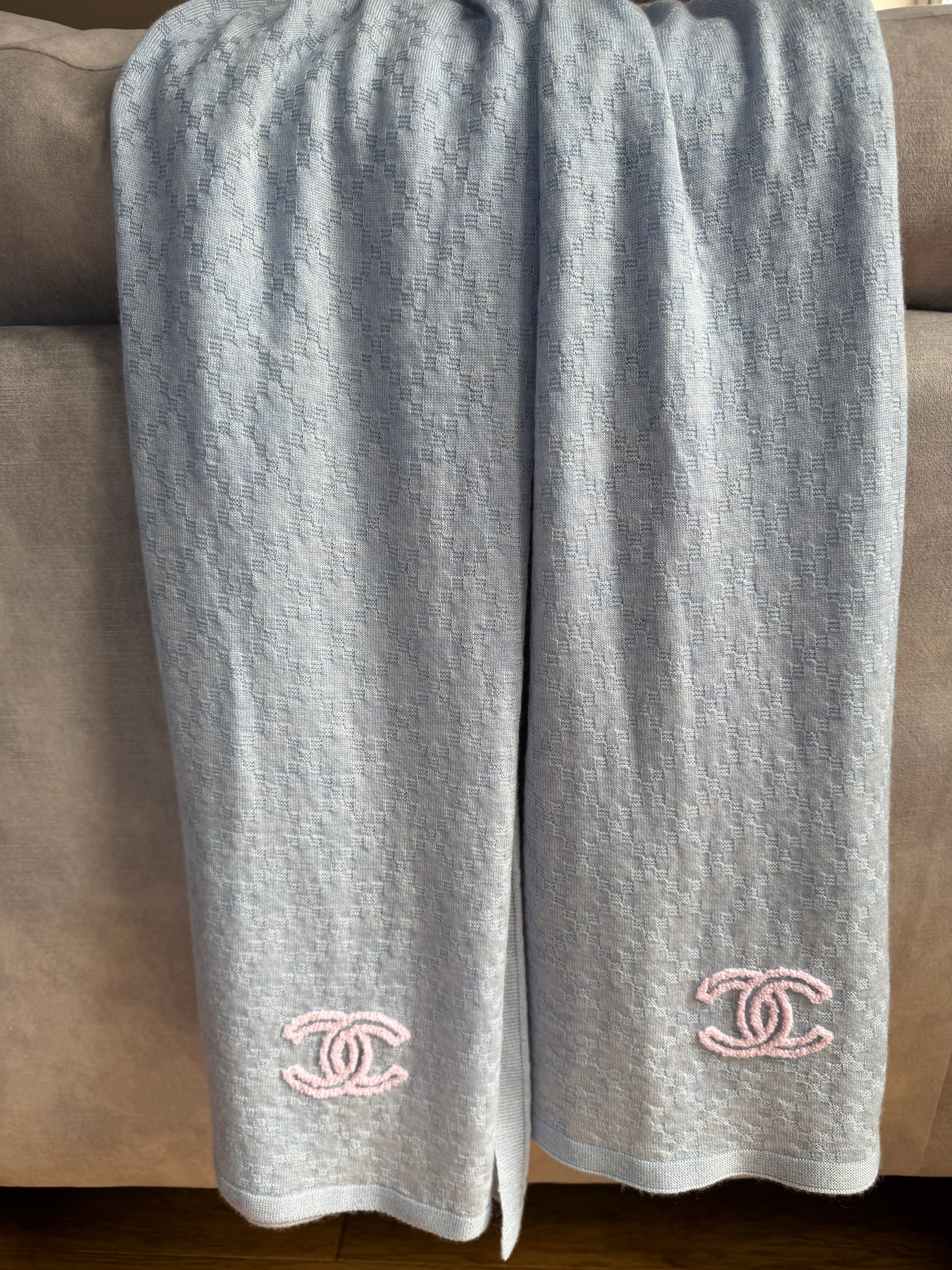 Chanel light blue scarf