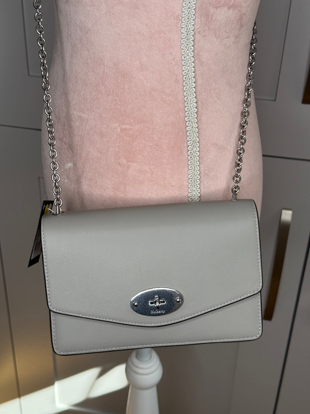 New Mulberry Small Darley Bag in Pale Grey