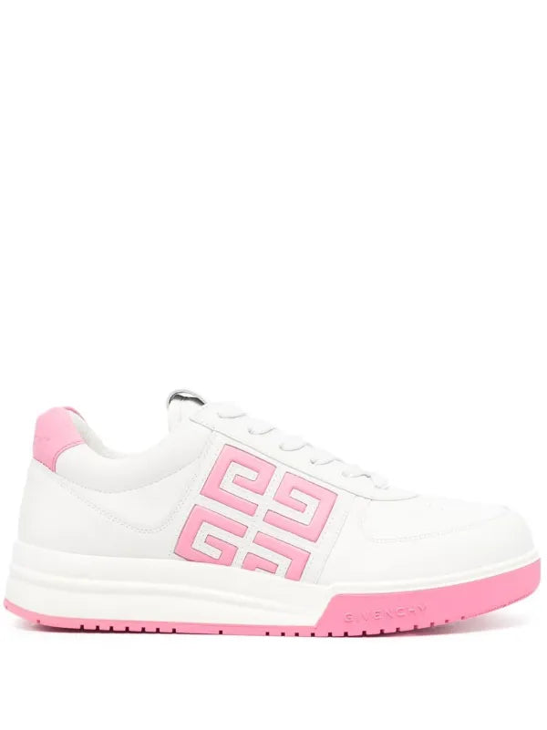 New Givenchy 4G Low-Top Sneakers In Pink And White