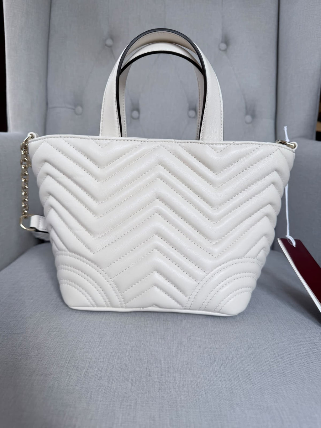 Gucci GG Marmont Small Tote Bag – Ivory – Brand New
