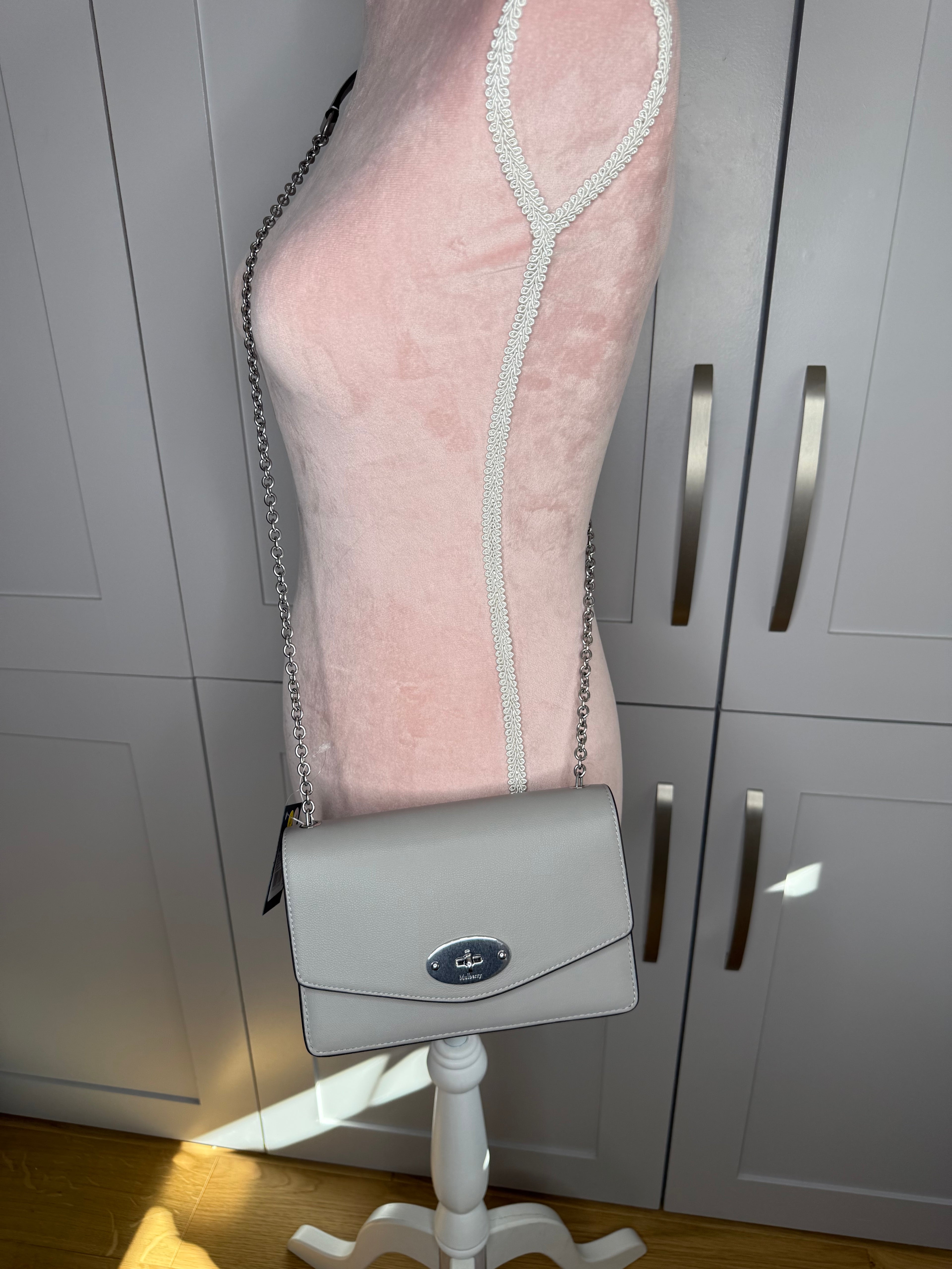 New Mulberry Small Darley Bag in Pale Grey