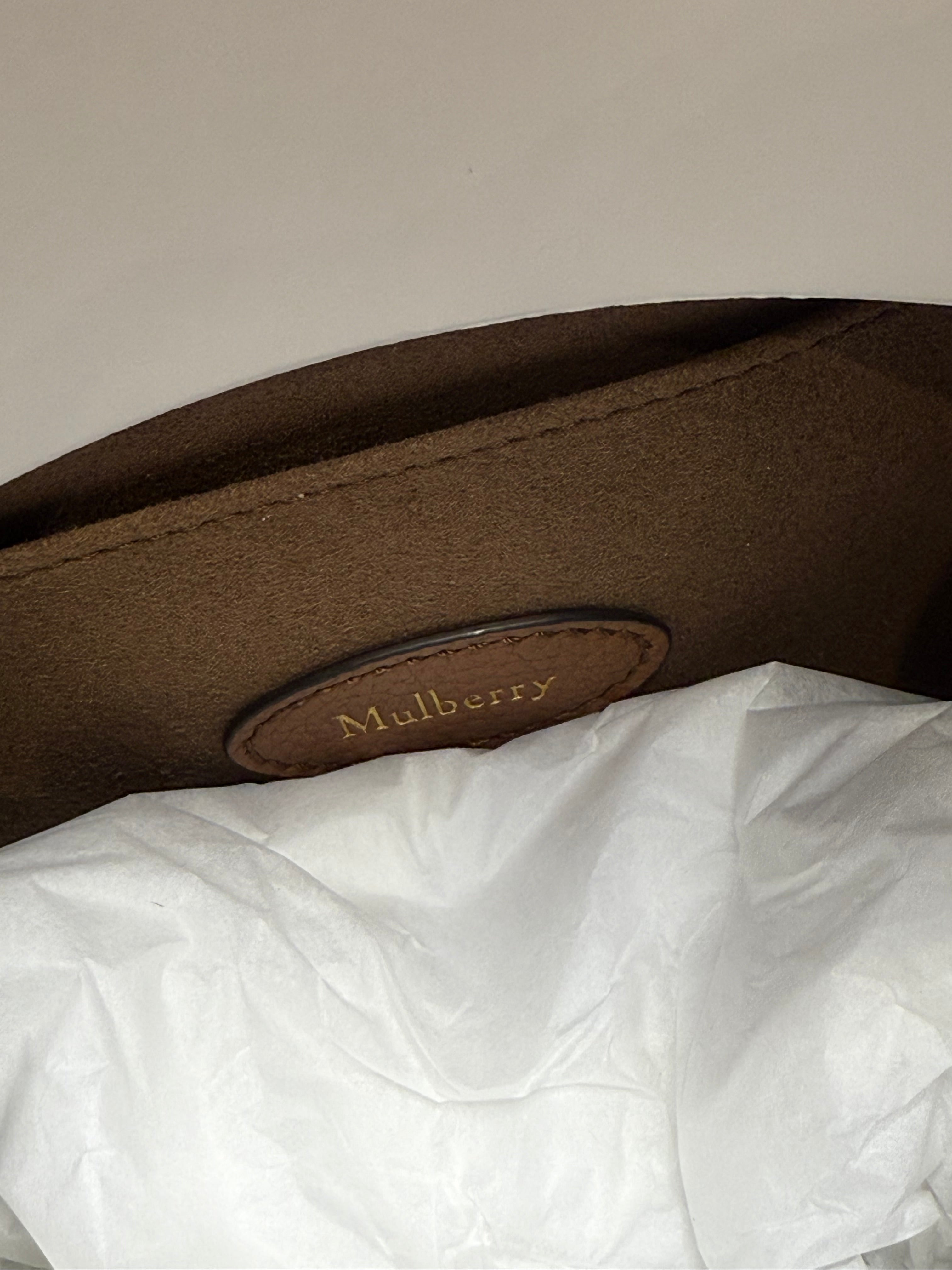 New Mulberry Abbey Natural Grain Leather Bucket Bag In Oak