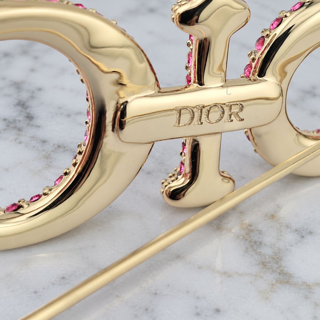Christian Dior Miss Dior Crystal Brooch – Fuchsia Pink – Brand New with Tags